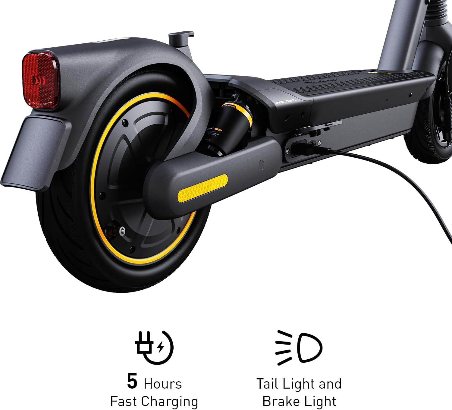 kick electric scooter Segway Ninebot MAX G2 5 hours fast charging and lights system