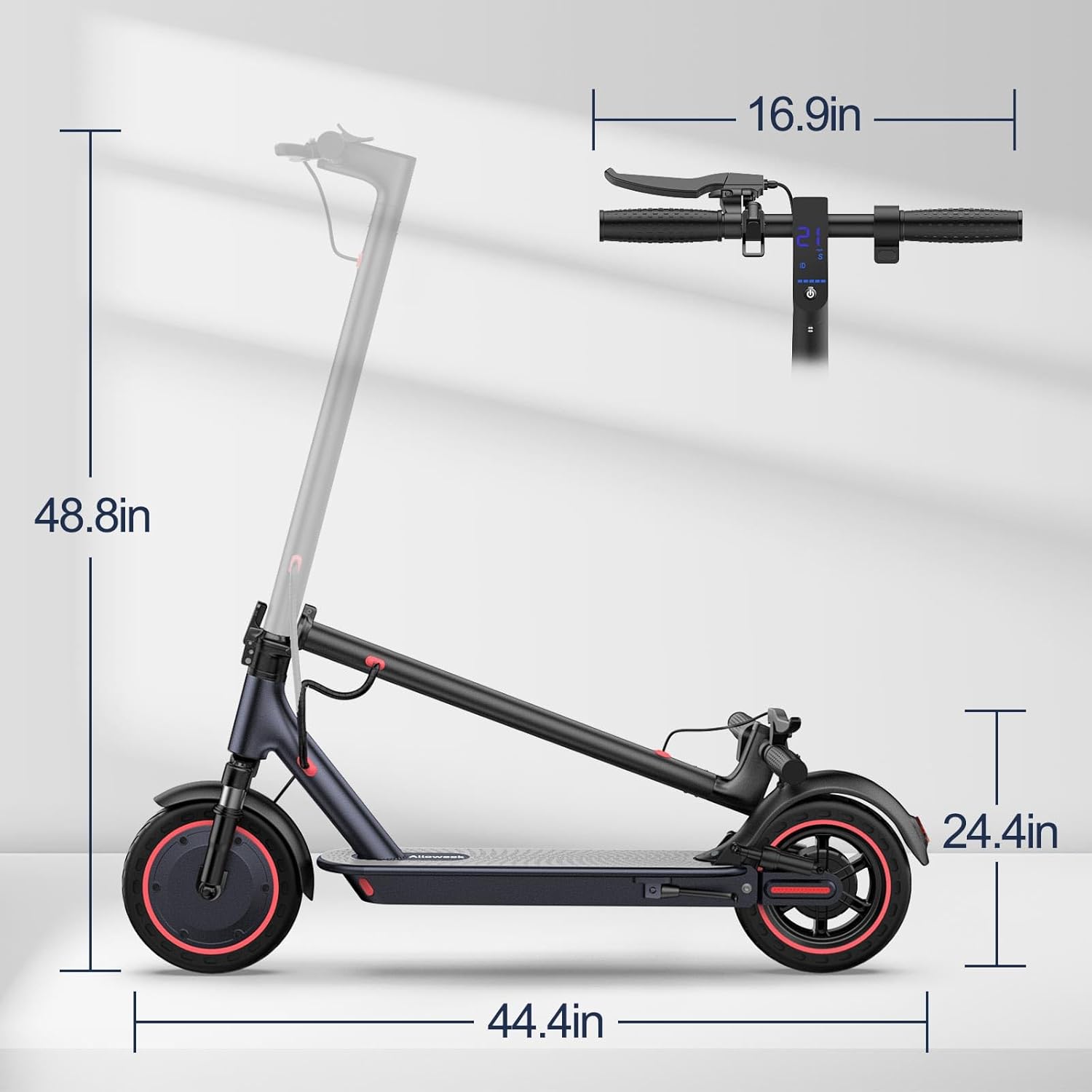 electric scooter Alloweek A1 product dimensions