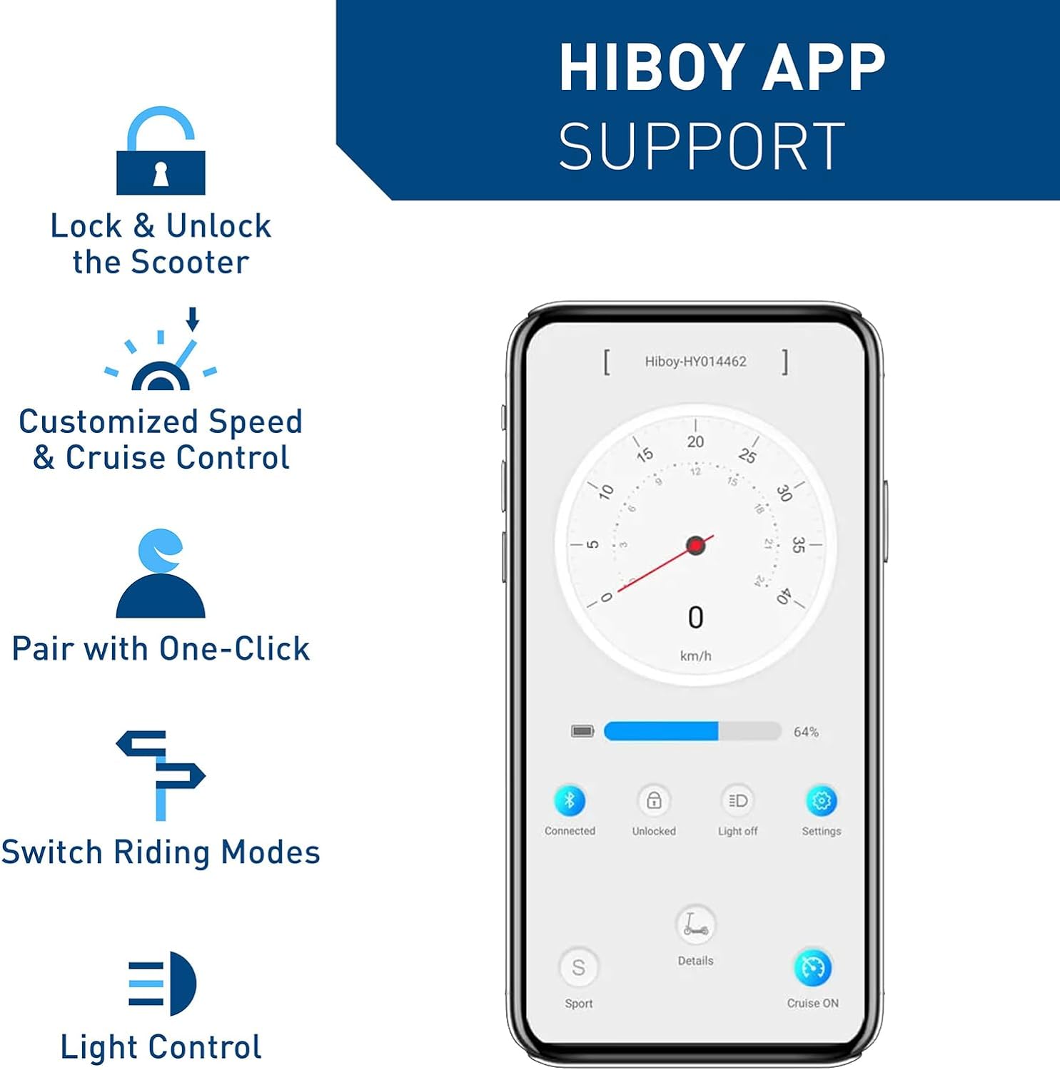 electric scooter Hiboy S2 PRO app support