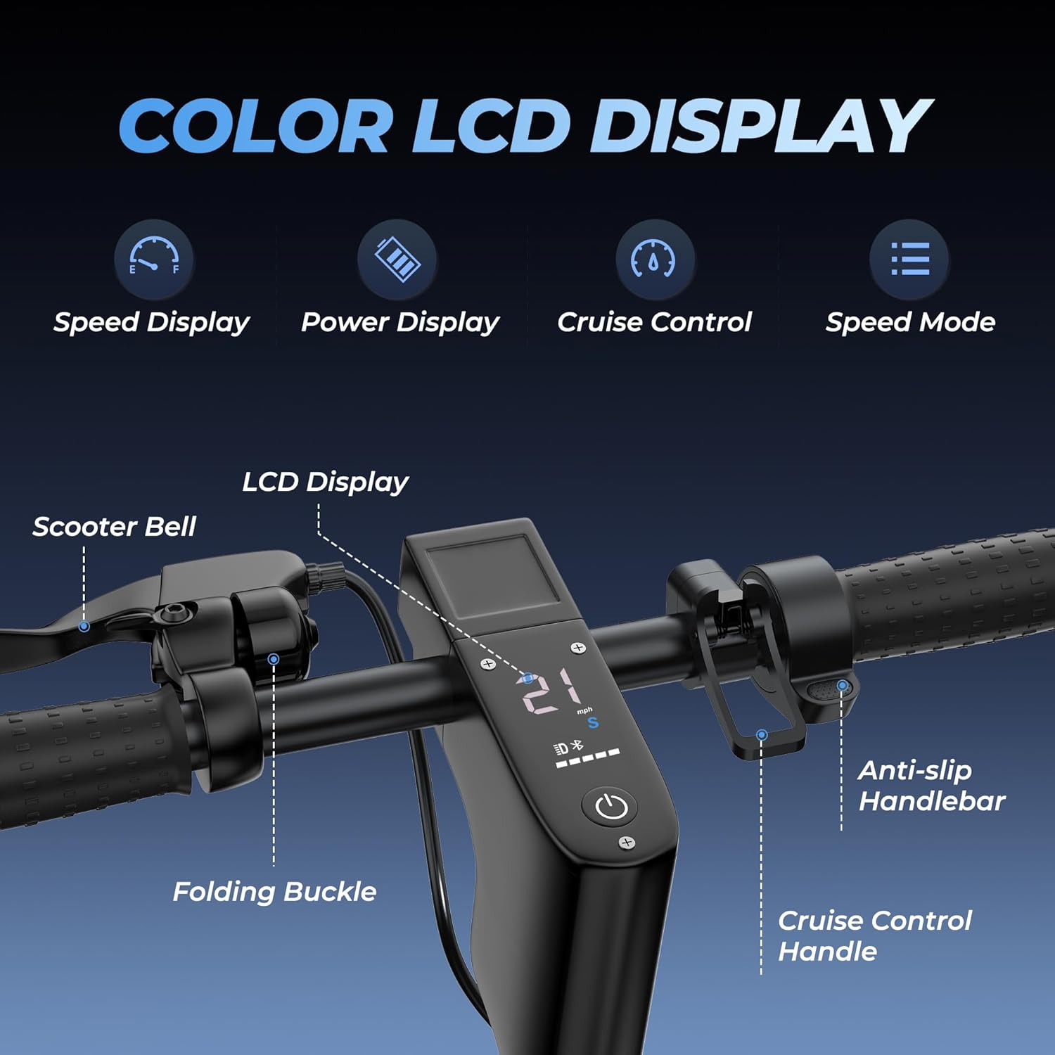 electric scooter Alloweek A1 MAX LCD Display