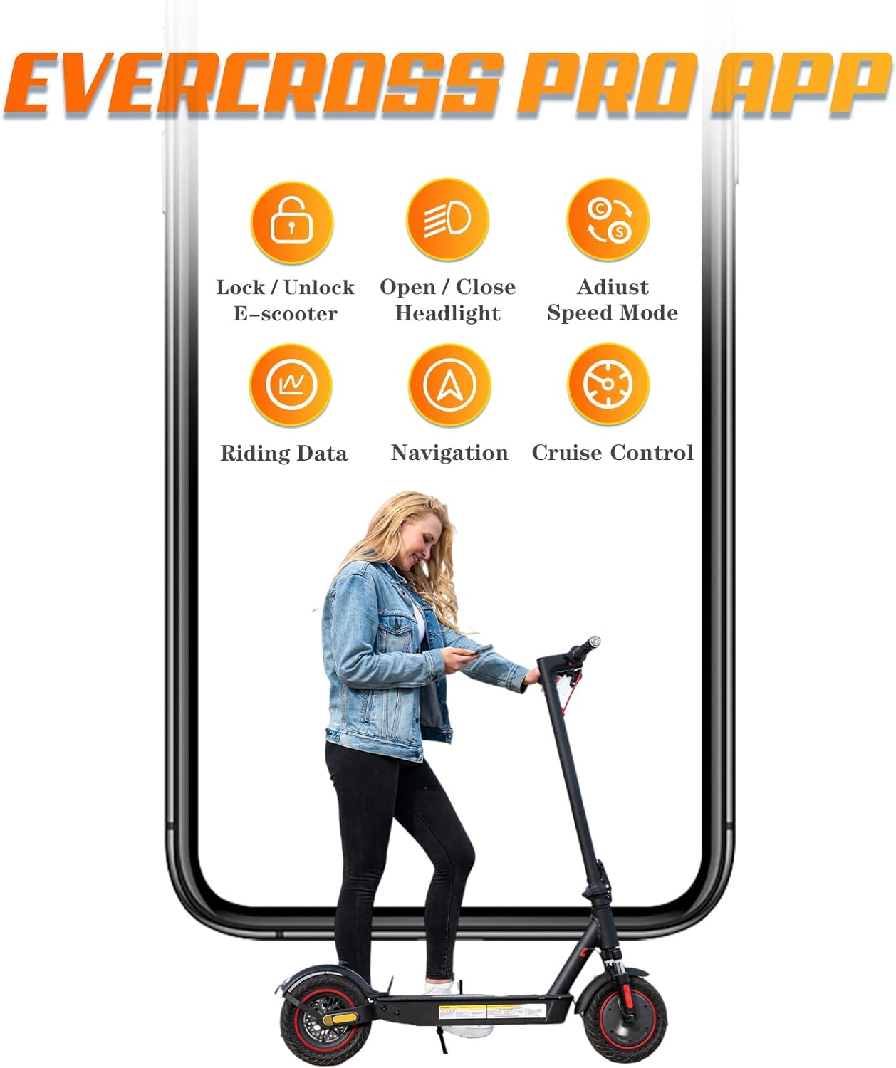 electric scooter EVERCROSS 10K PRO app support