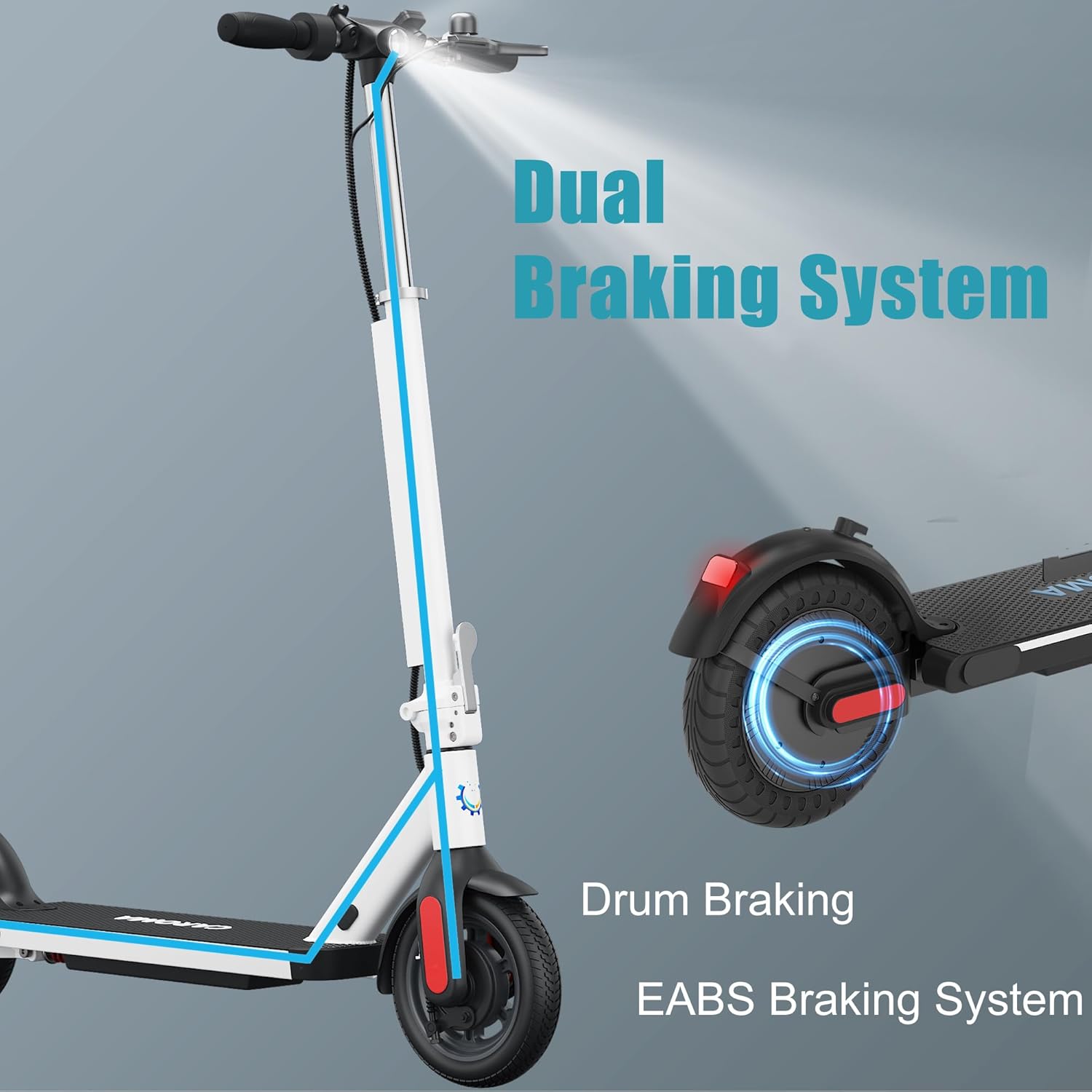 kick electric scooter Caroma E22 PRO EABS Braking system