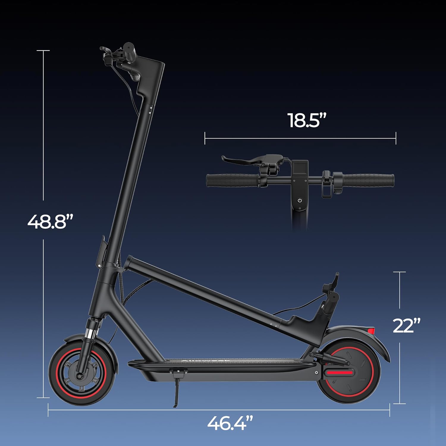 electric scooter Alloweek A1 MAX product dimensions