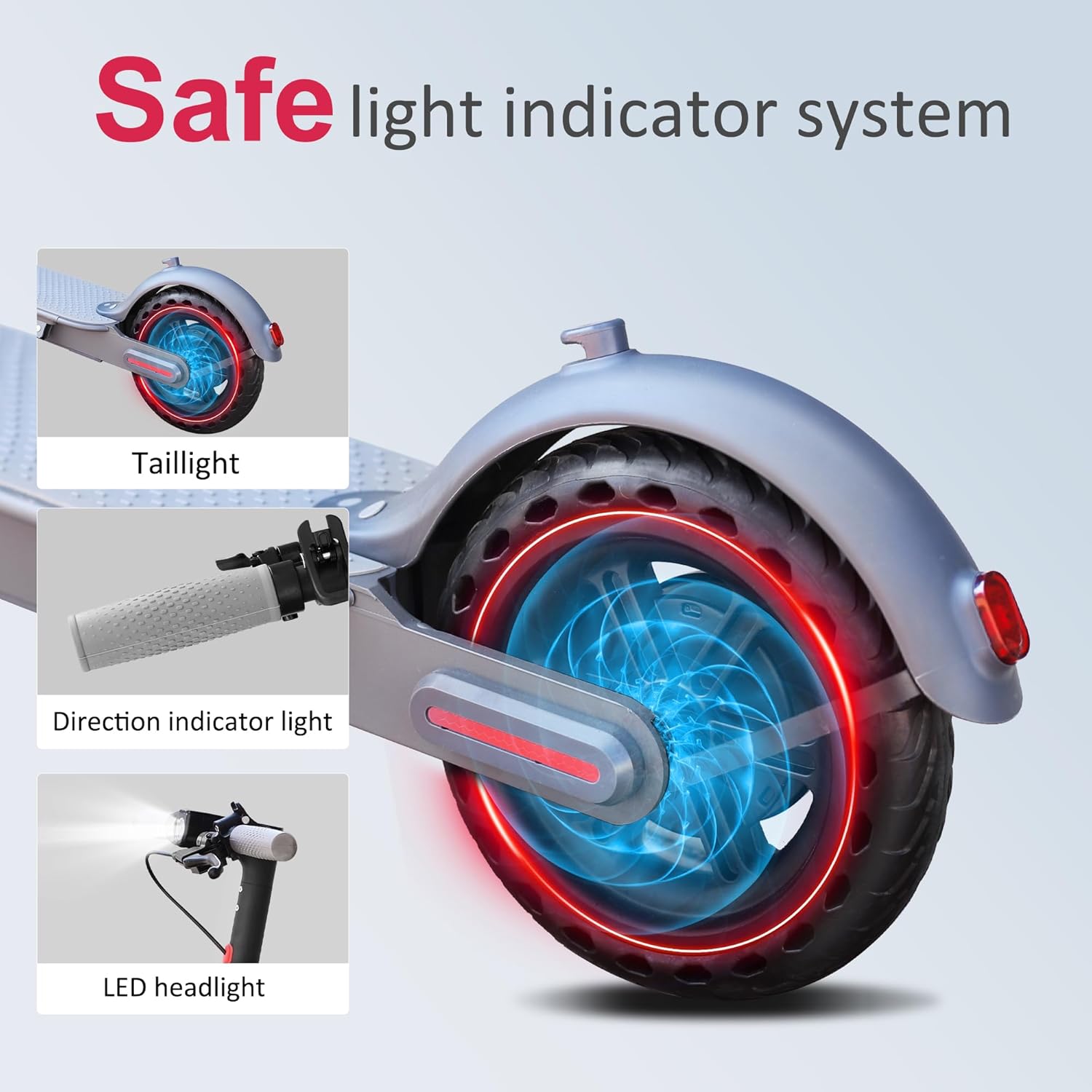 kick electric scooter VOLPAM SP06G safe light indicator system