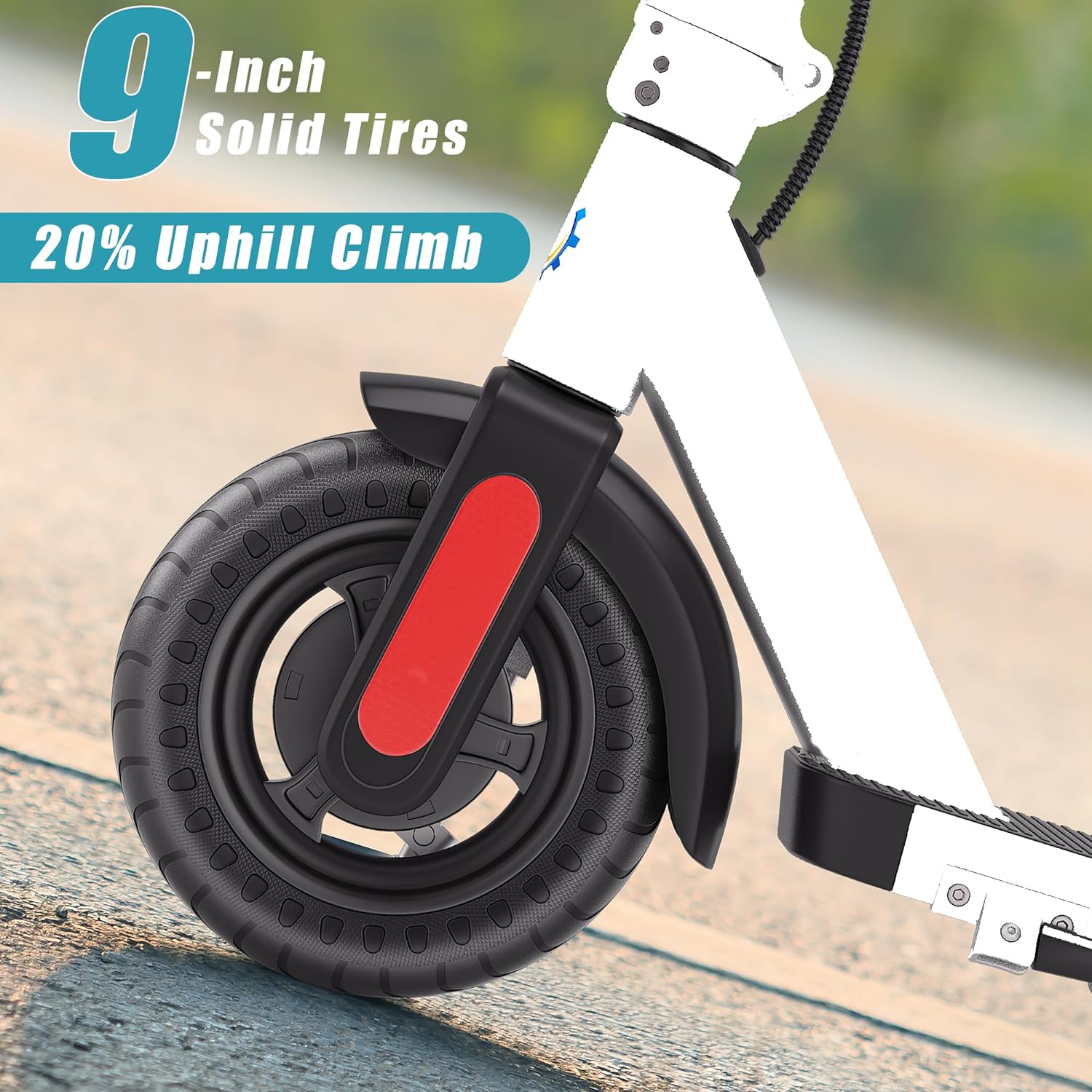 kick electric scooter Caroma E22 PRO solid tires and 20% uphill climb