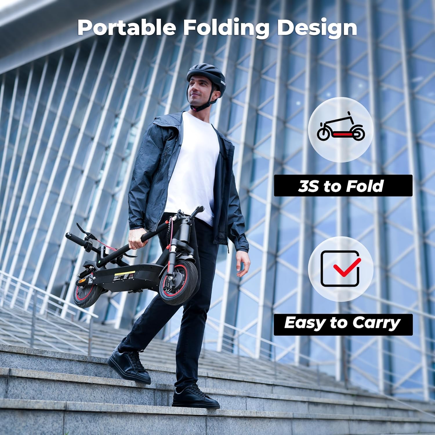 electric scooter iScooter i10 portable folding design