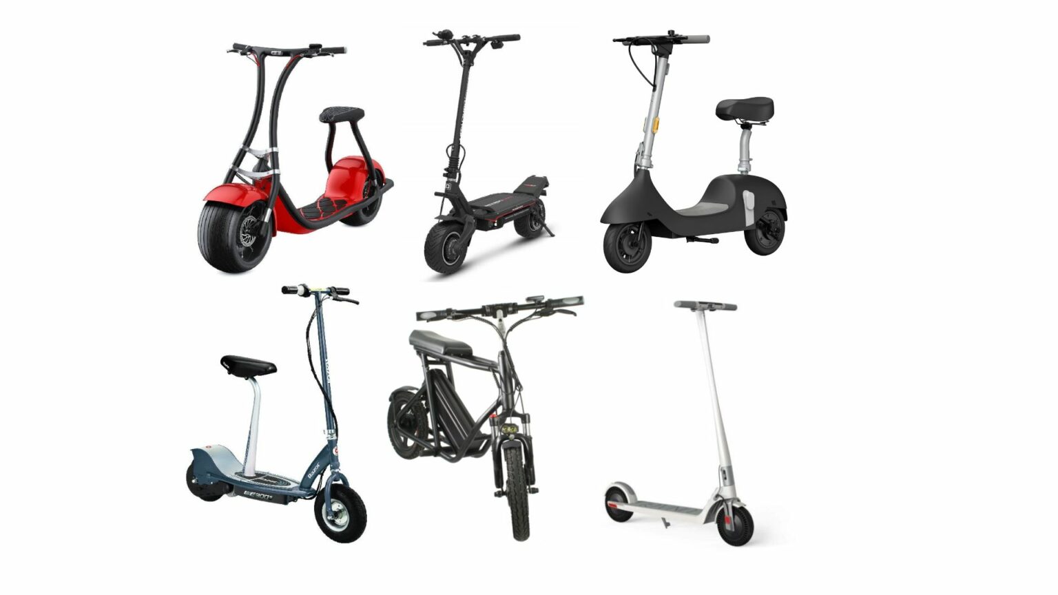 six different types of electric scooter to purchase