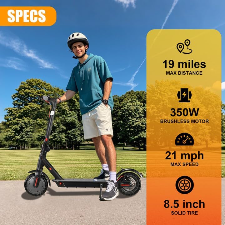 electric scooter ZCJ S1 350W motor, 19 miles ride, 21 mph speed