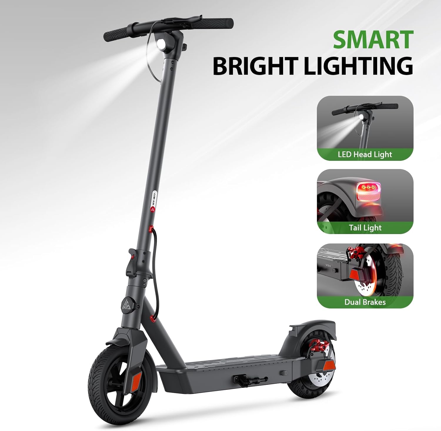 electric scooter tst vs4 smart bright lighting