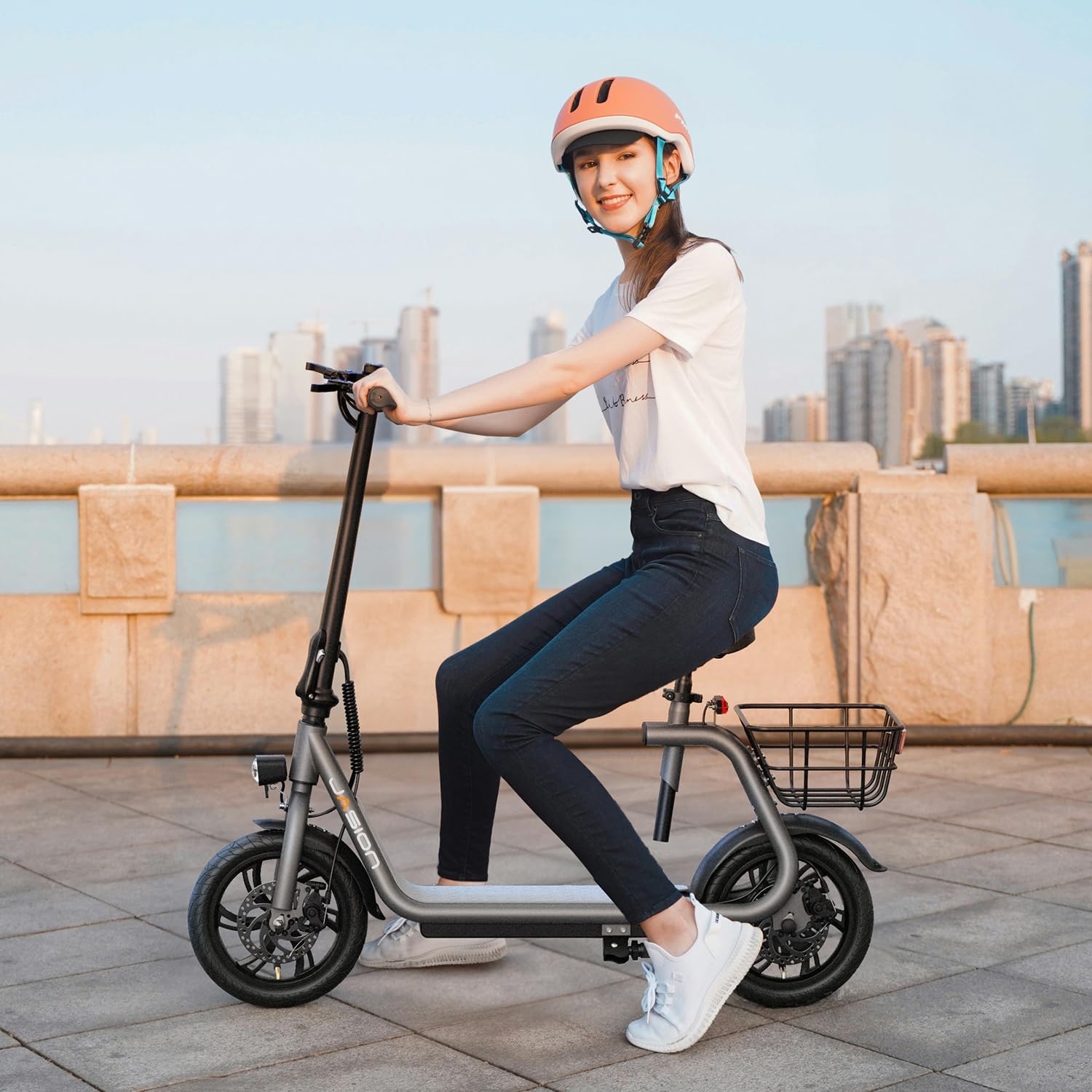 electric scooter with seat jasion js3 riding practices