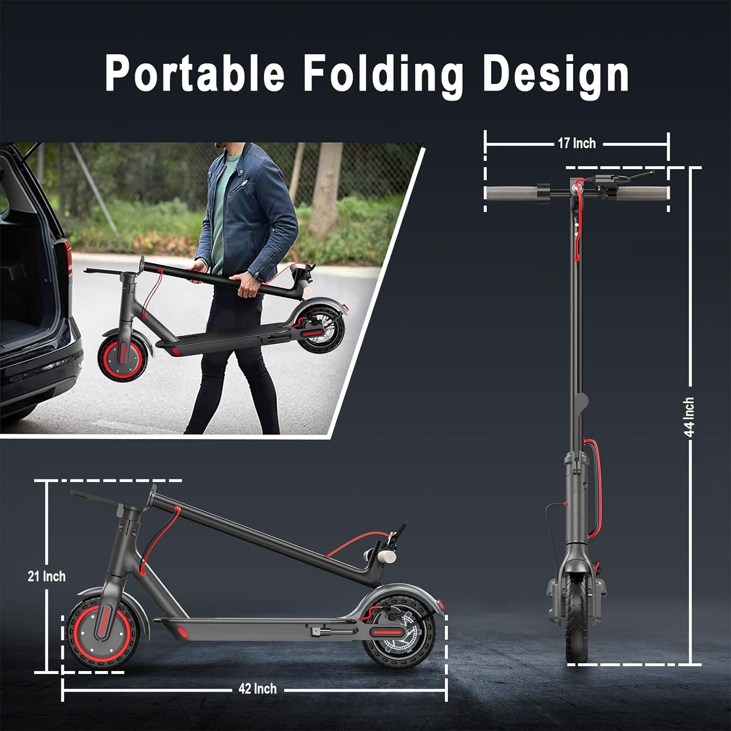 electric scooter roinside up6 portable folding design