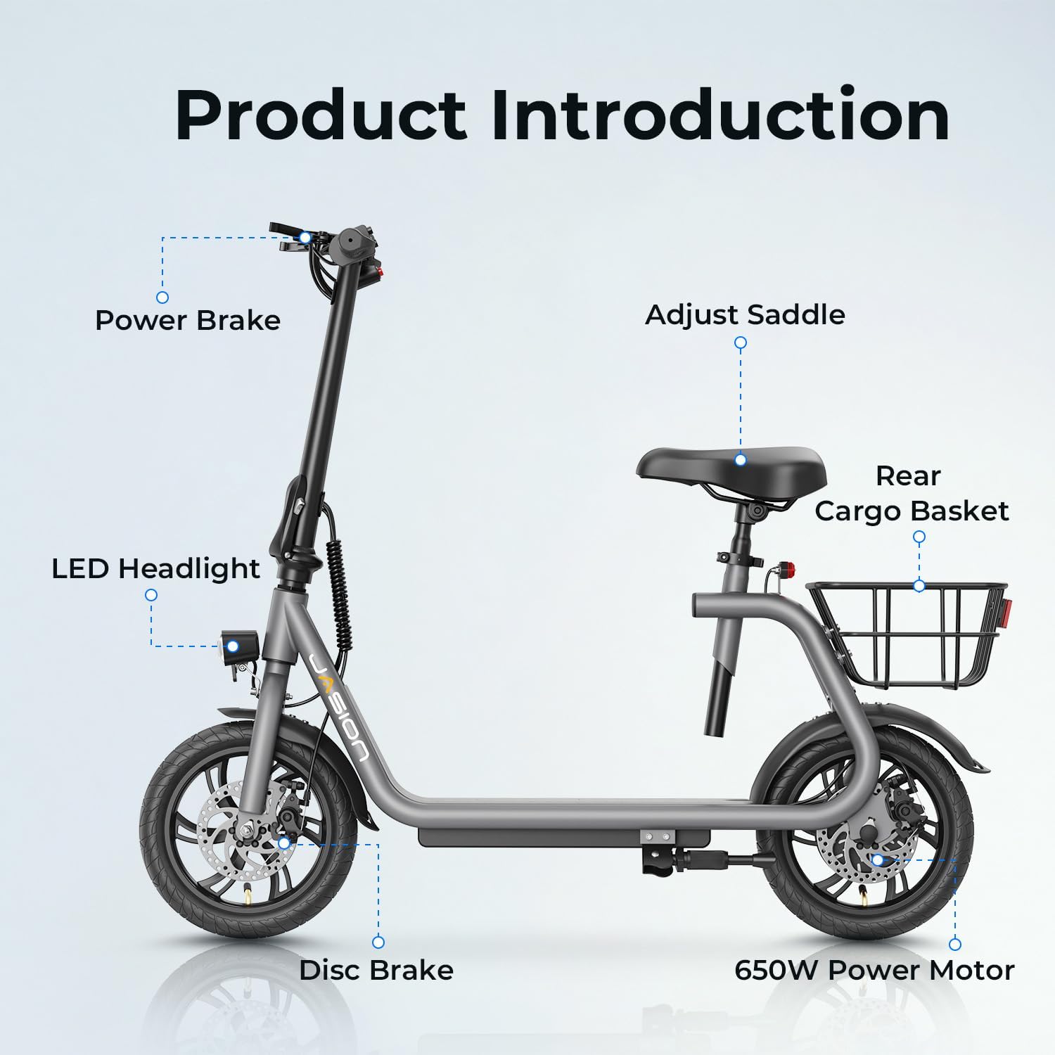 electric scooter with seat jasion js3 product introduction