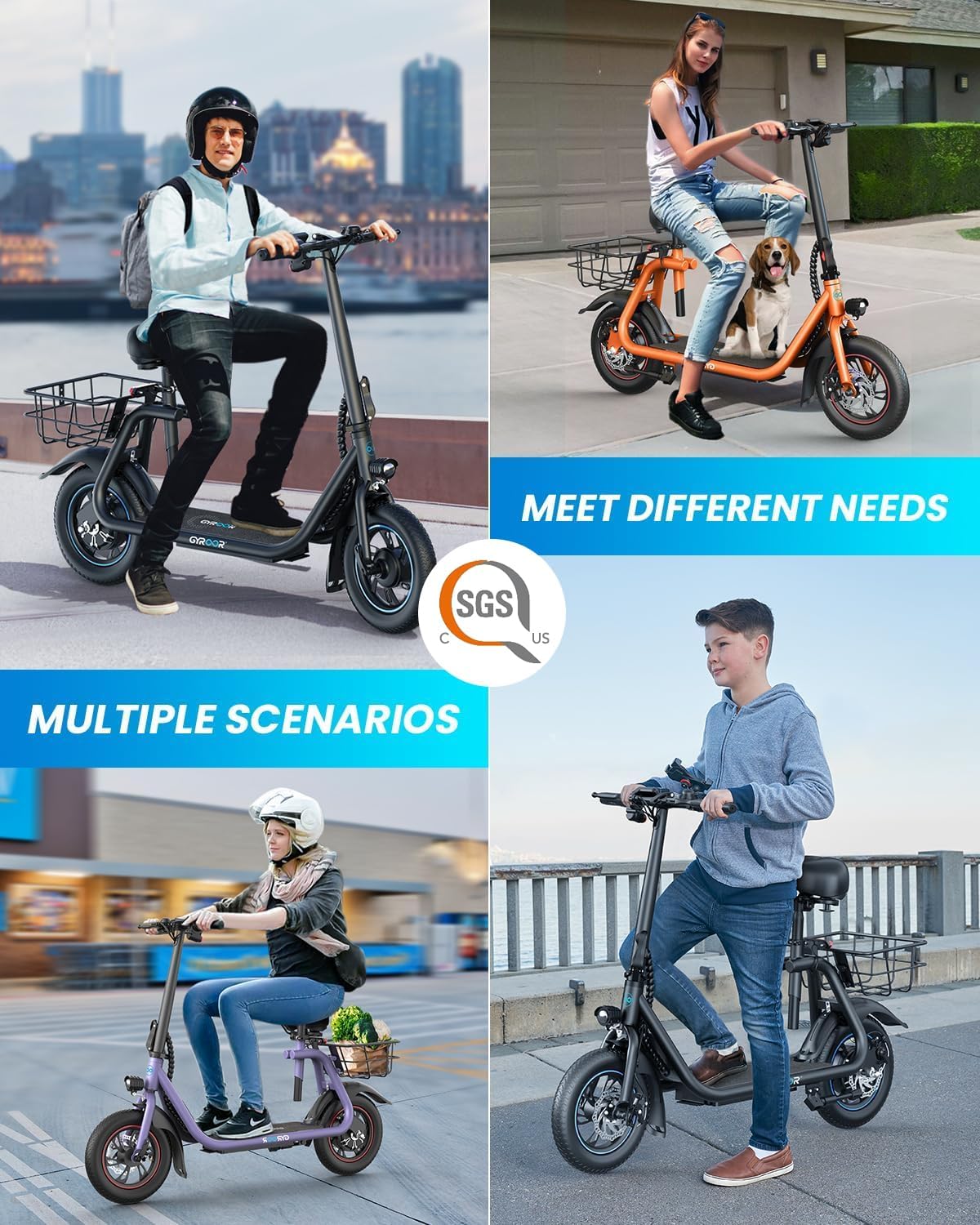 electric scooter with seat gyroshoes c1 riding practices