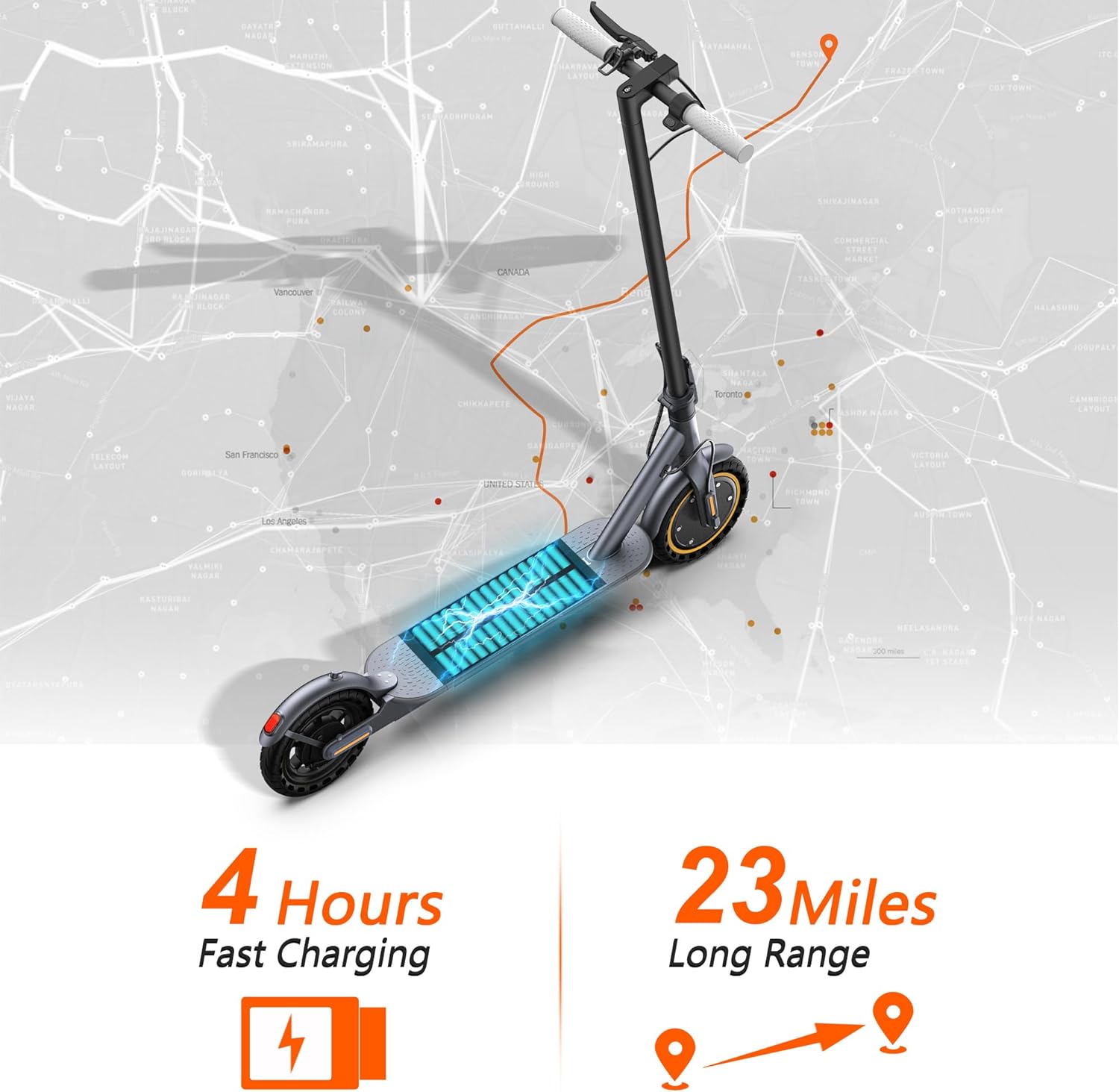 electric scooter navic t7 fast charging 4 hours, 23 miles ride