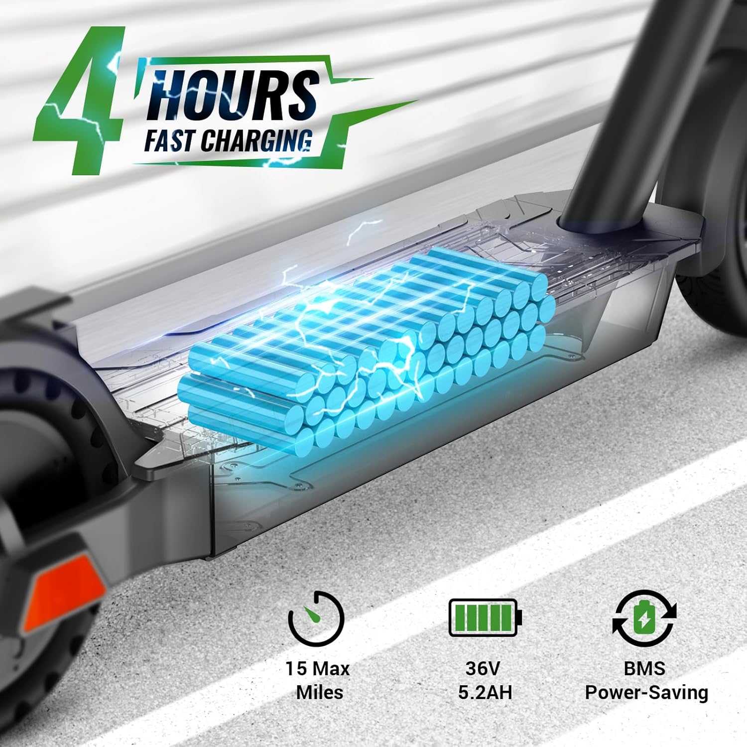 electric scooter tst vs4 smart BMS 4 hours fast charging