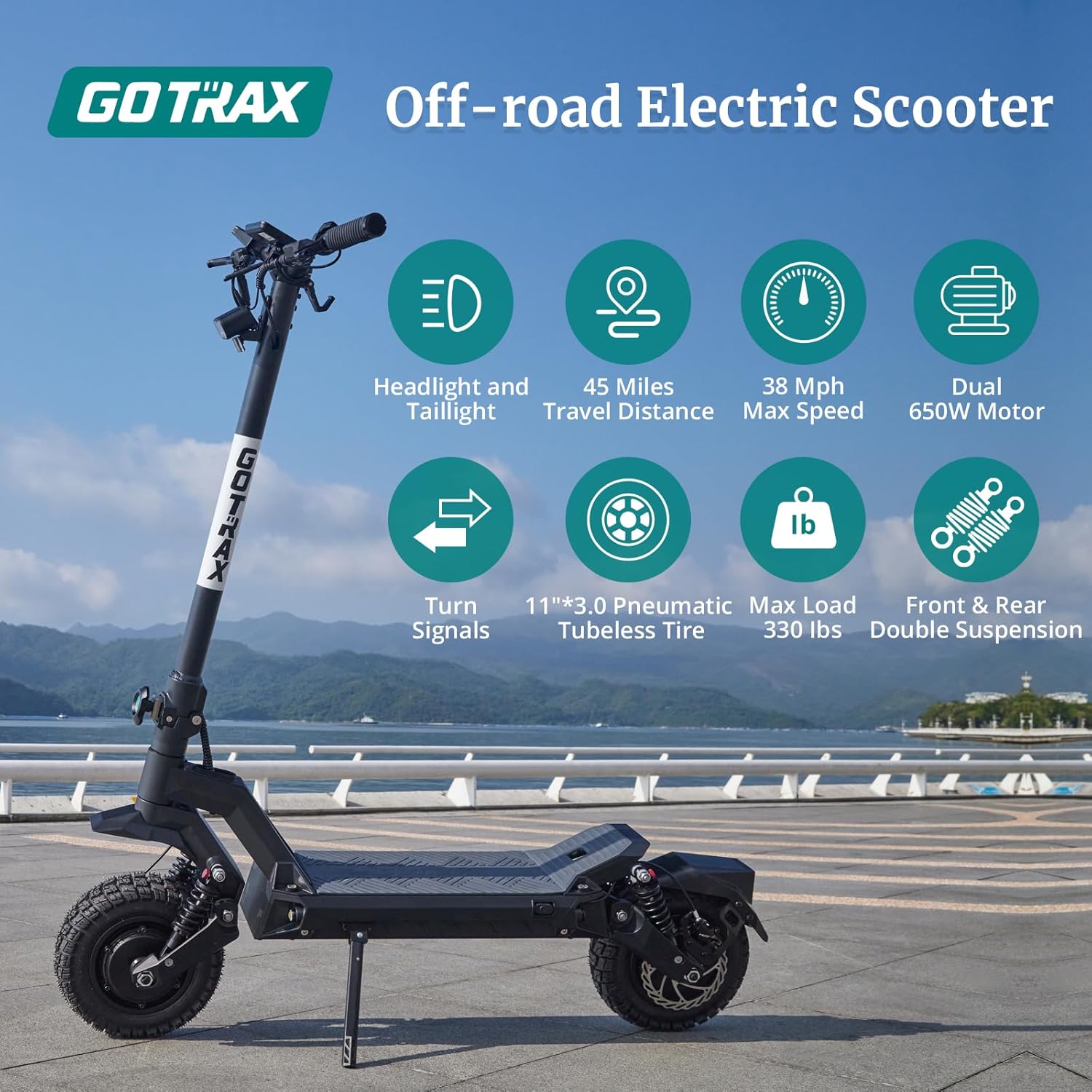 off-road electric scooter gotrax g4 odyssey core features