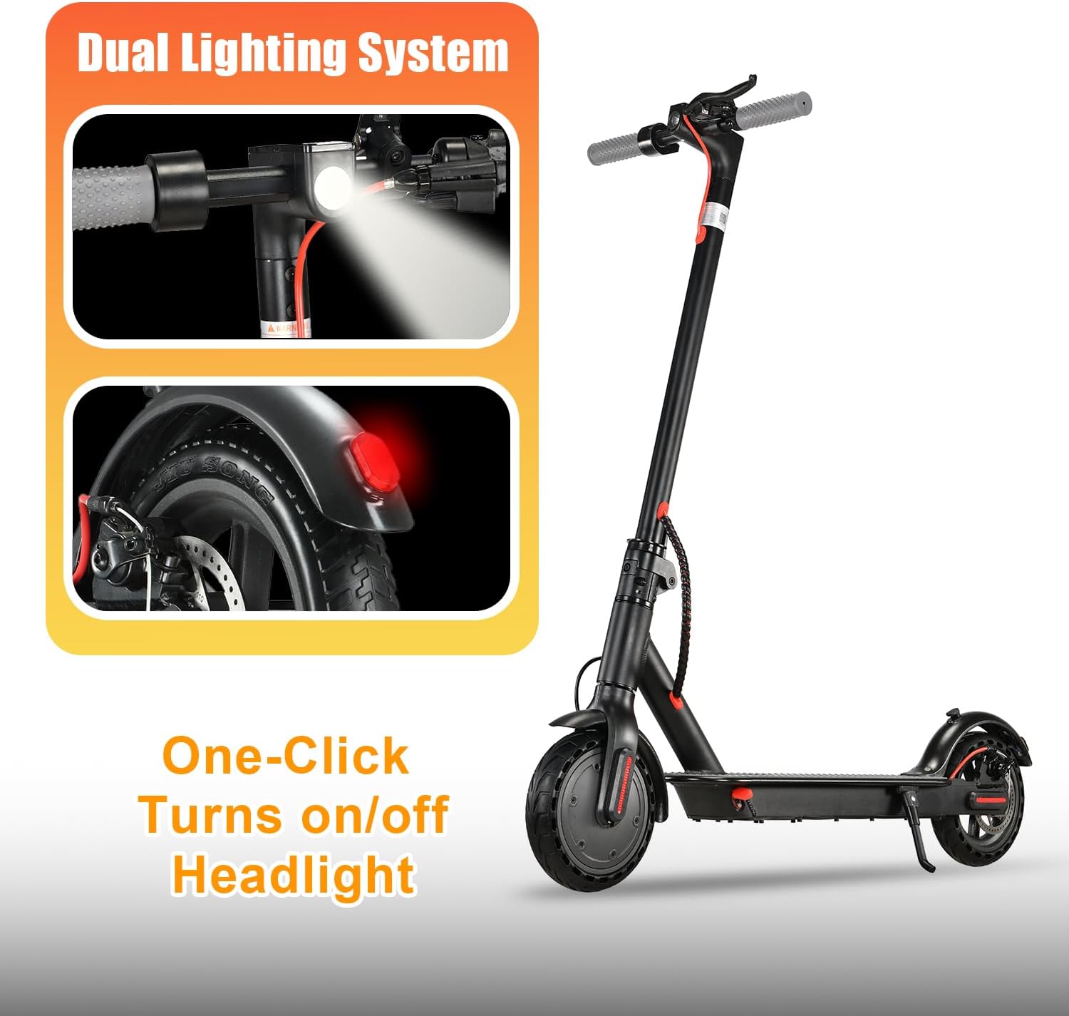 electric scooter ZCJ S1 dual lighting system