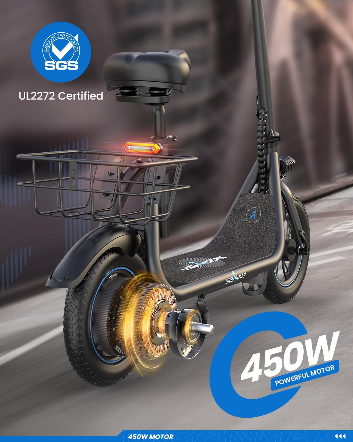 electric scooter with seat urbanmax C1 450W motor