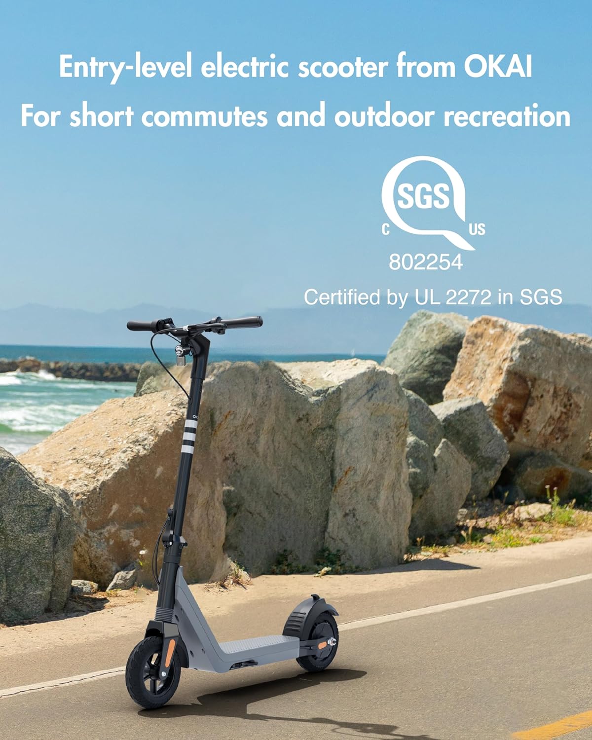 electric scooter okai es51 for short commutes and outdoor recreation