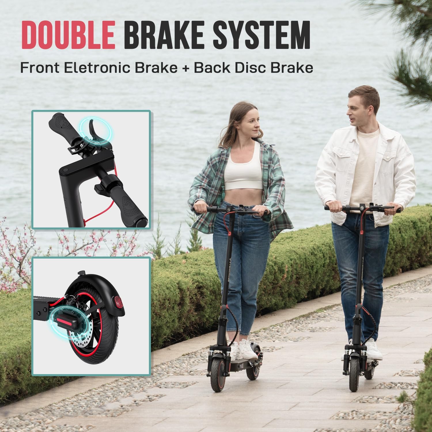 electric scooter evercross ev85f double brake system