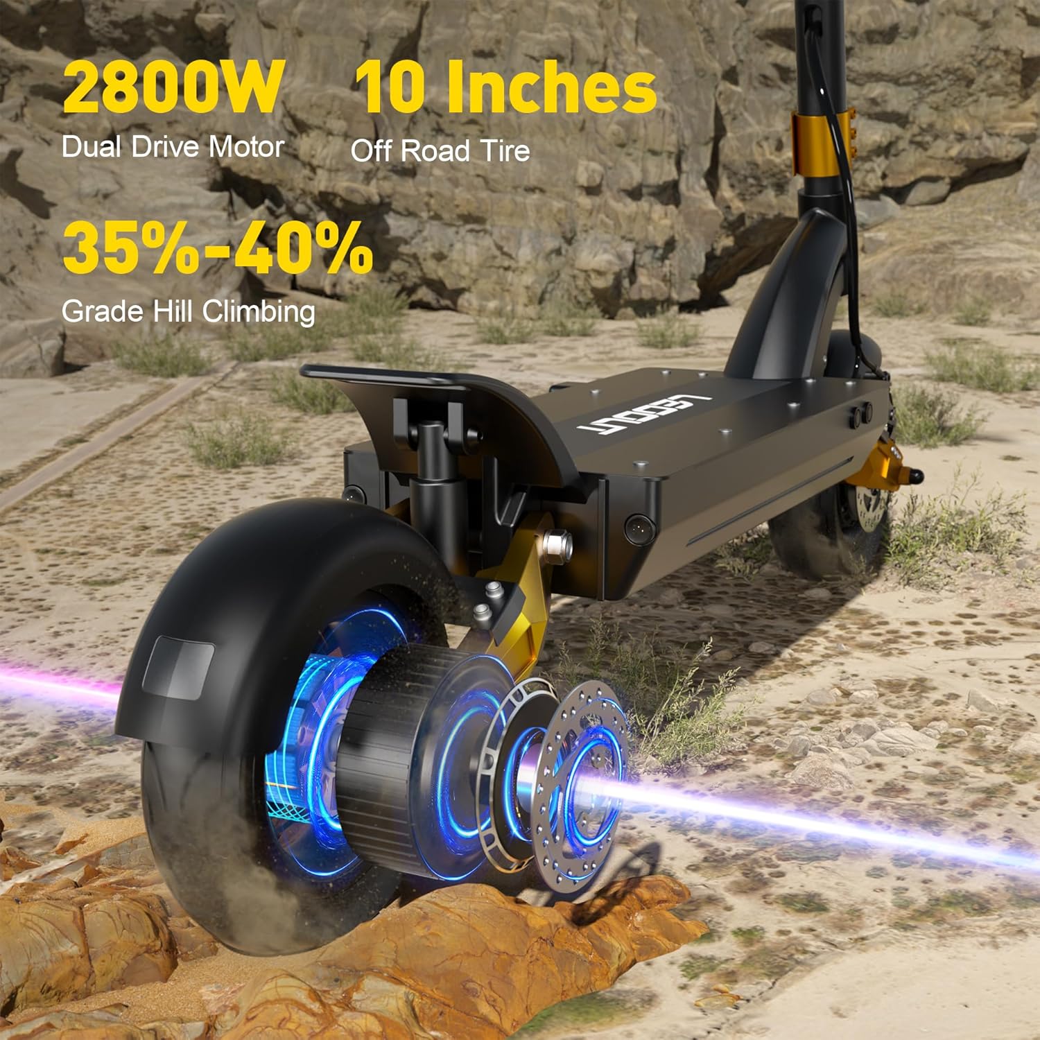 off-road electric scooter leoout sx10 2800W motor, 40% uphill climb