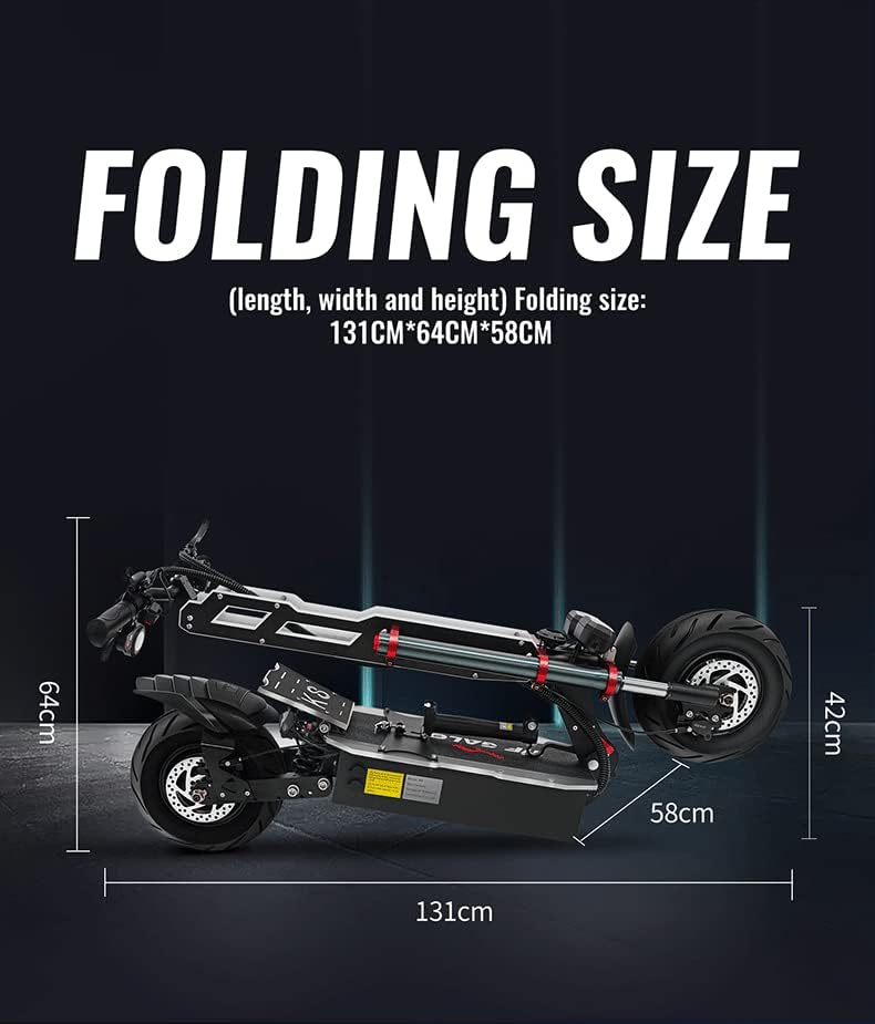 off-road electric scooter Tifgalop k8 folding size