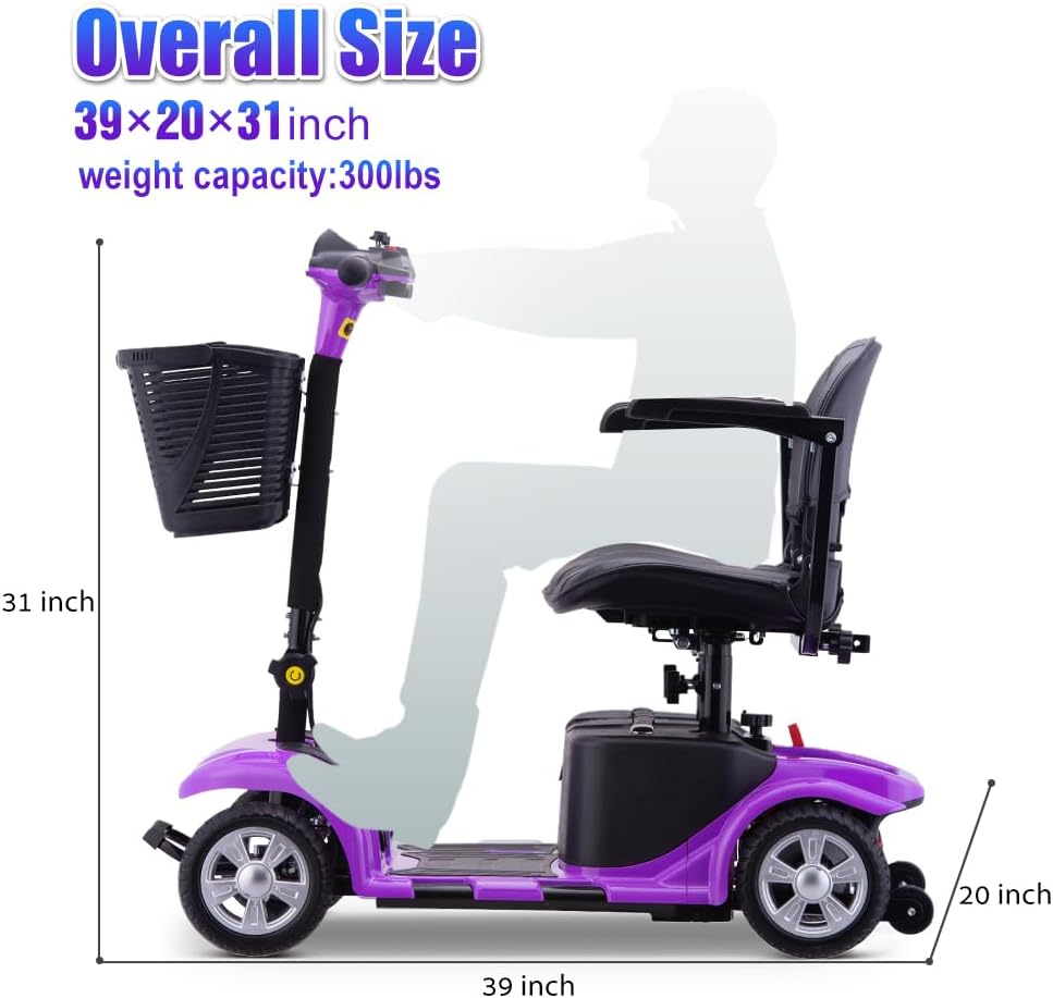 mobility scooter SKRT 4 wheel overall size