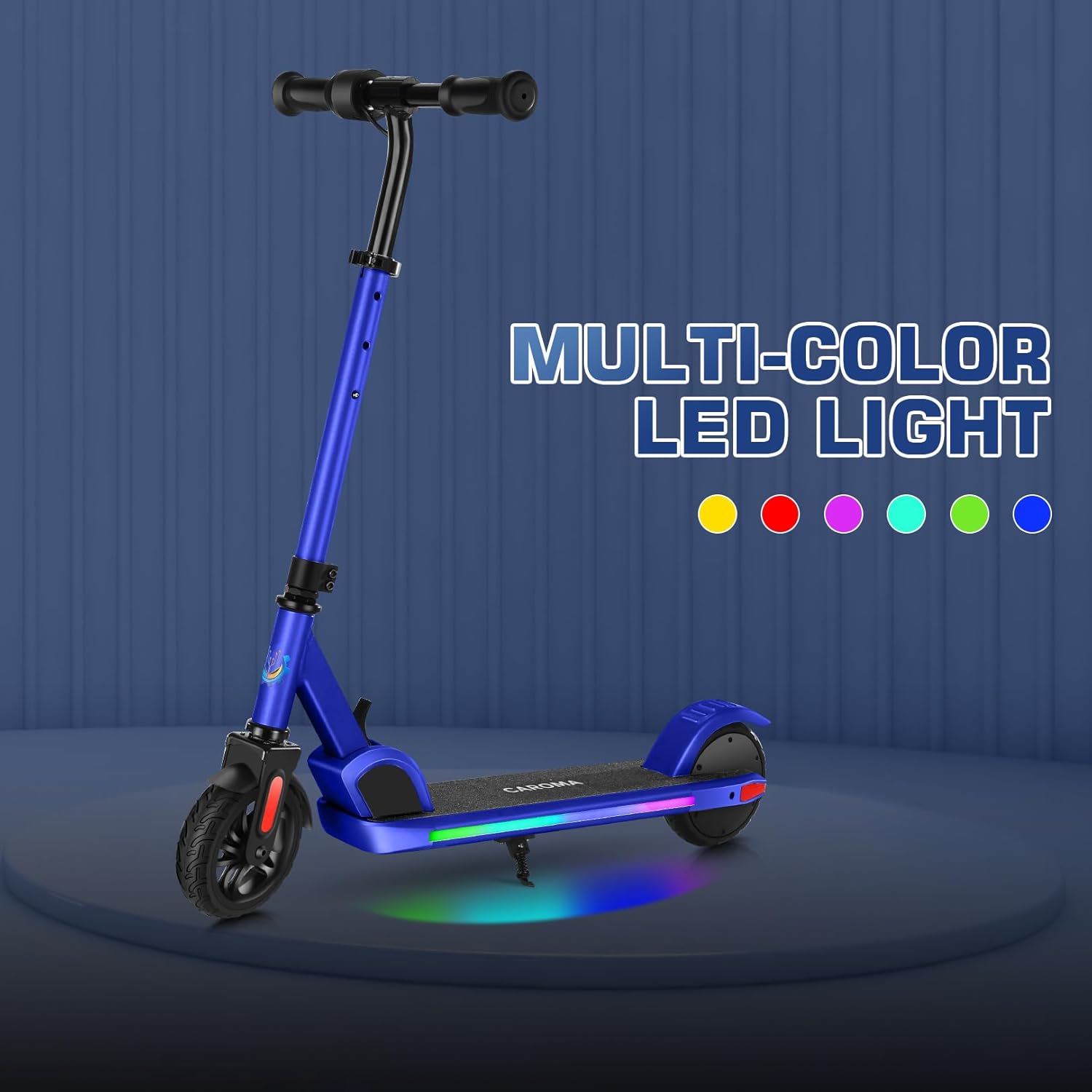 electric scooter for kids Caroma E35 multi-color LED light