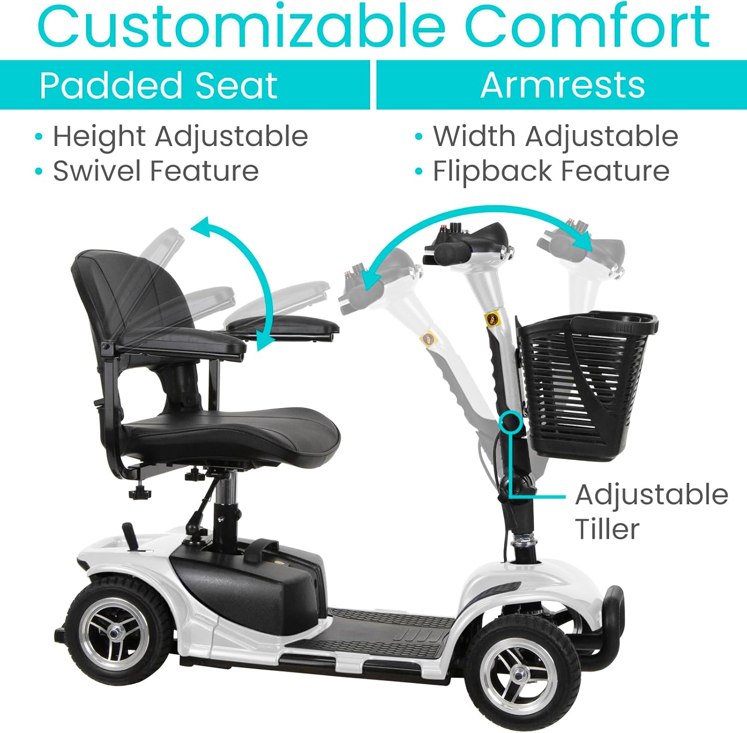 mobility scooter VIVE 4 customizable comfort