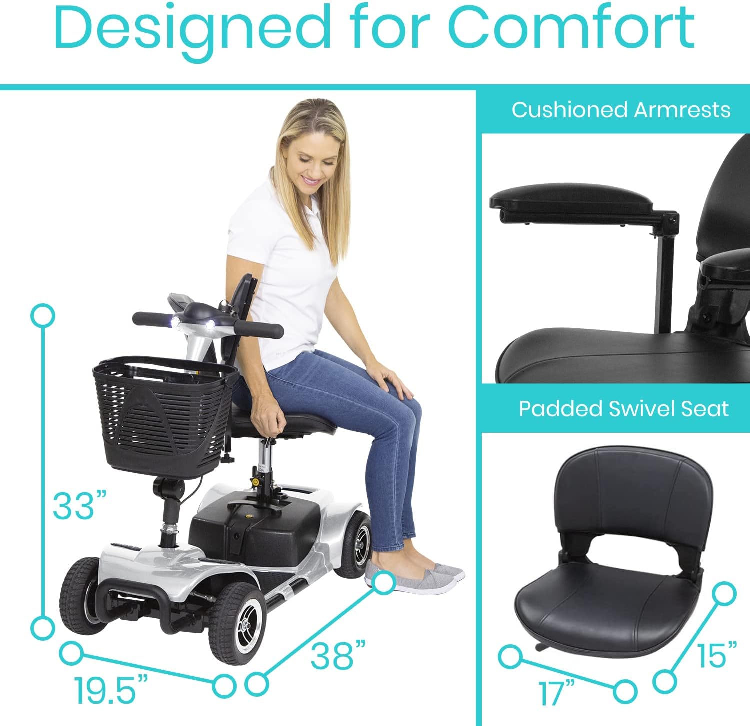 mobility scooter VIVE 4 designed for comfort