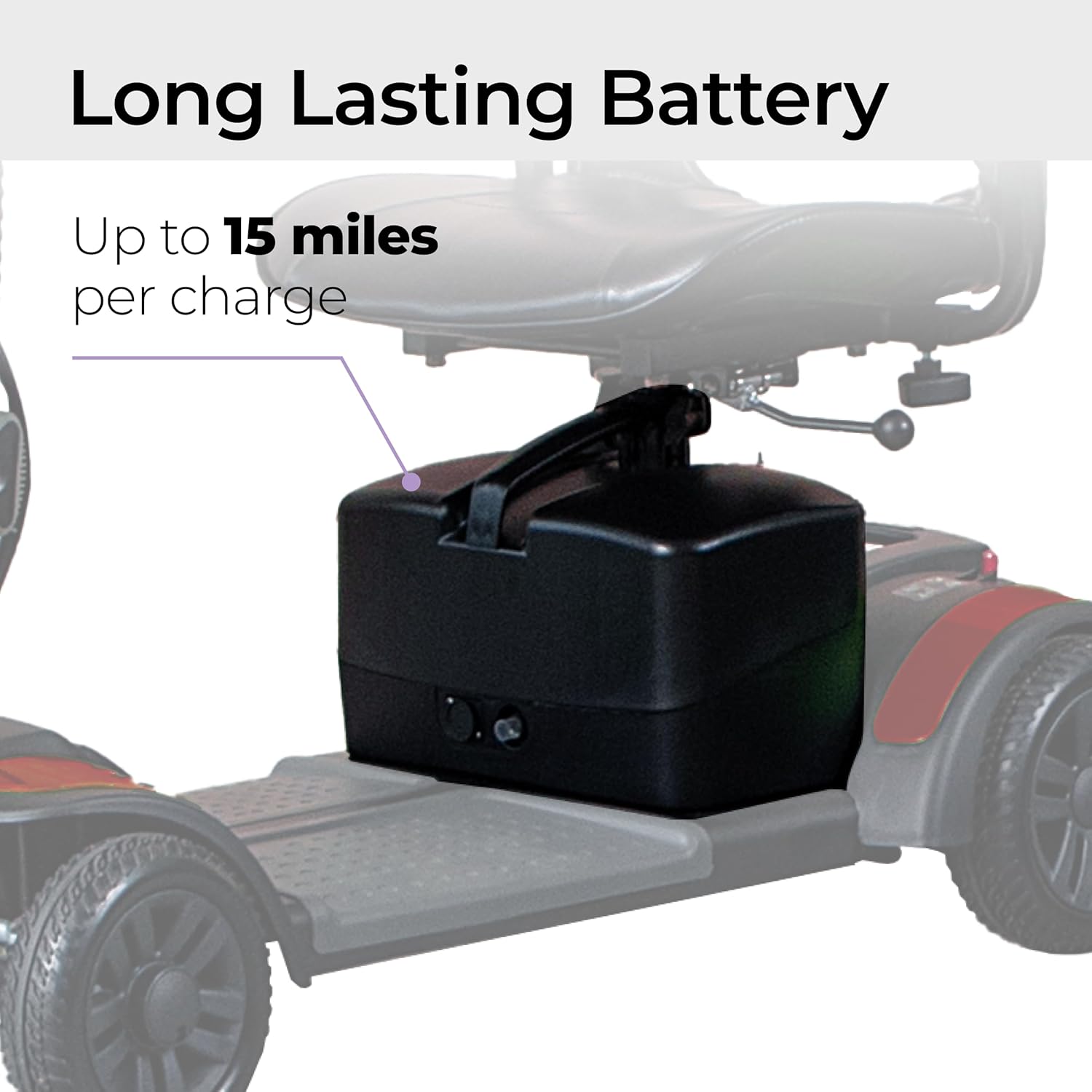 mobility scooter Drive Medical Spitfire Pro long lasting battery