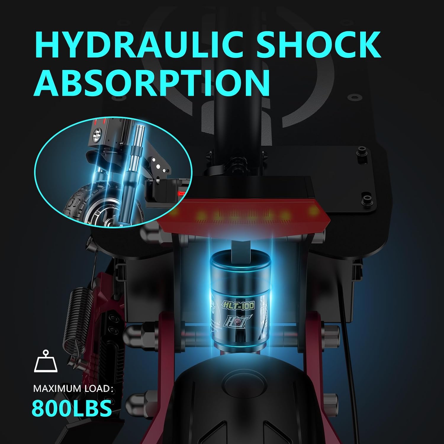 off-road electric scooter HLOIE FW106 hydraulic shock absorption