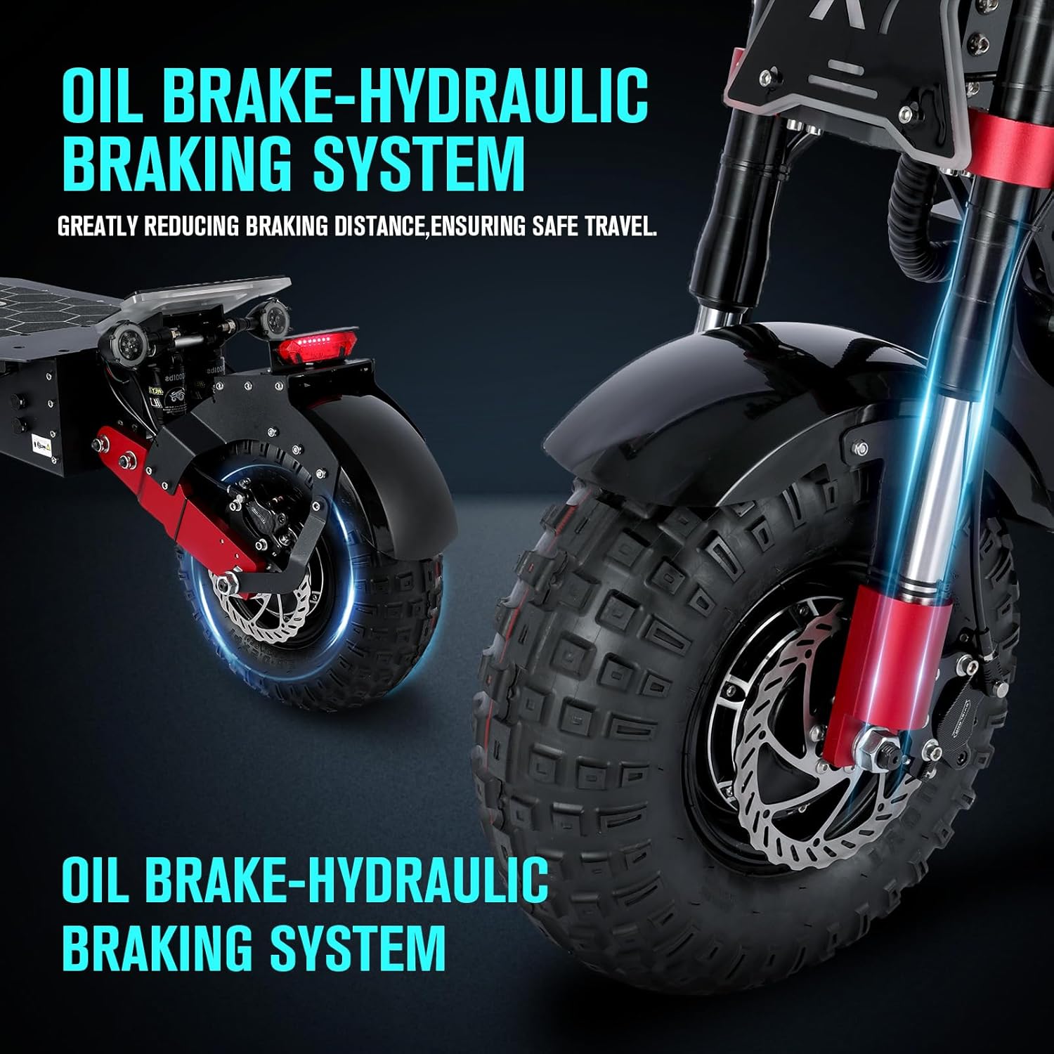 off-road electric scooter OBARTER X7 oil brake hydraulic braking system