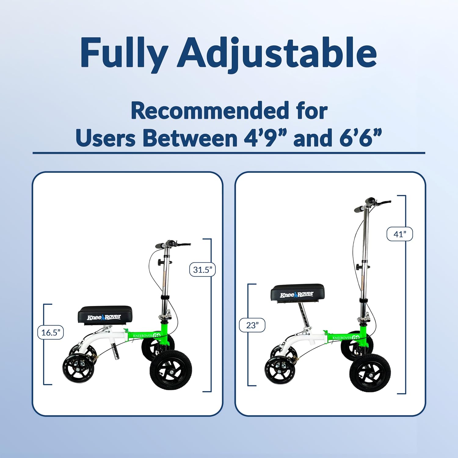 mobility scooter KneeRover GO fully adjustable