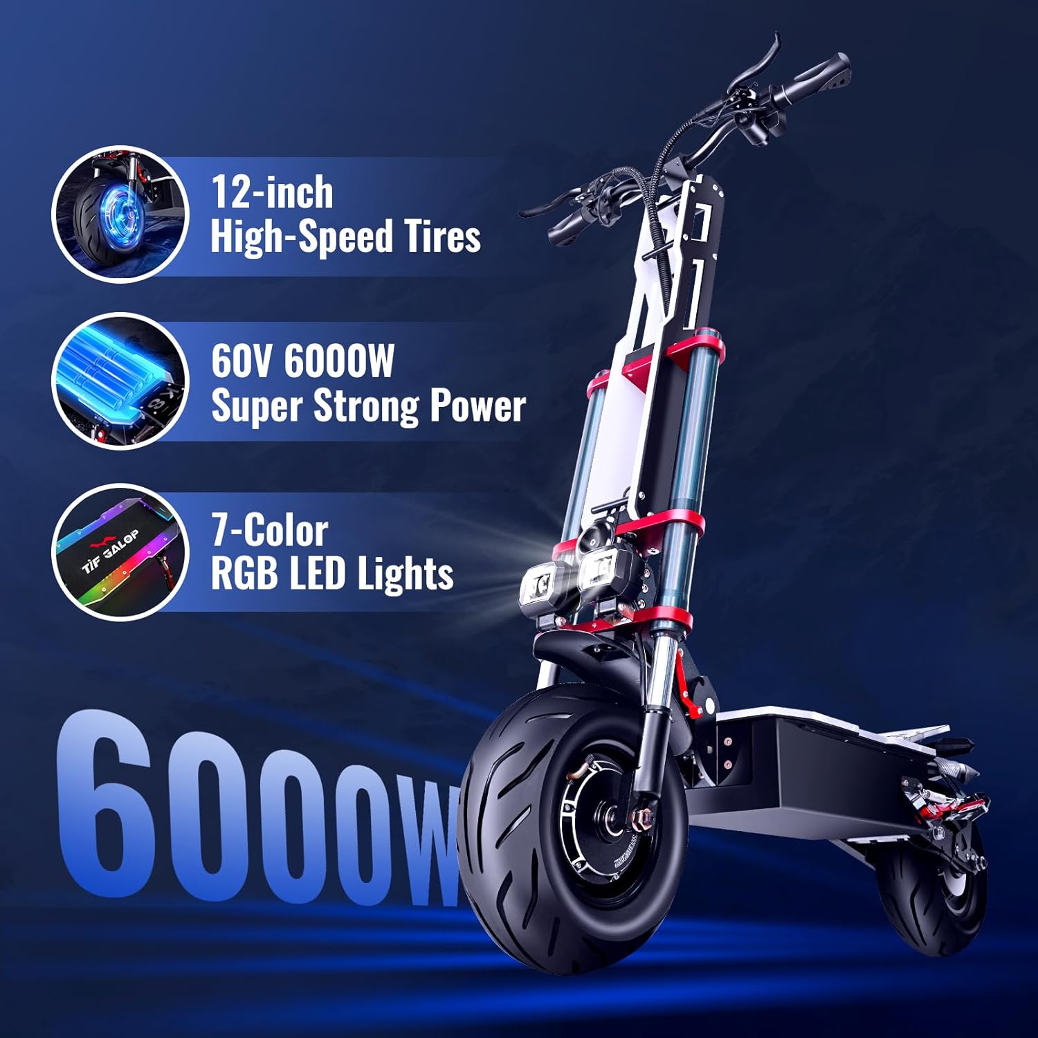 off-road electric scooter Tifgalop k8 6000W motor