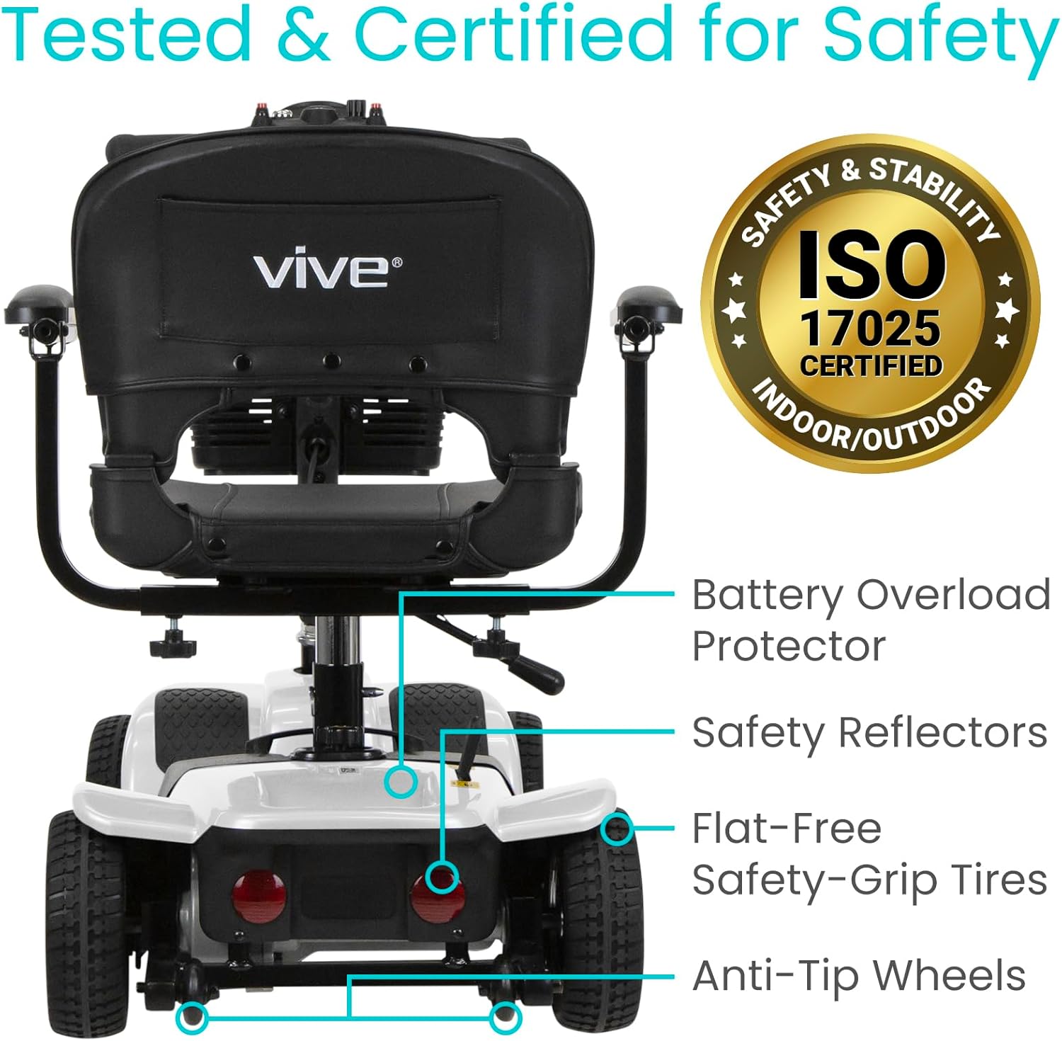 mobility scooter VIVE 4 tested and certified for safety