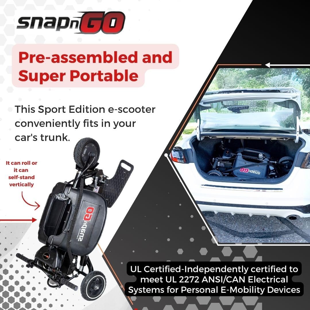 mobility scooter SNAPnGO 3 Wheel pre-assembled and super portable