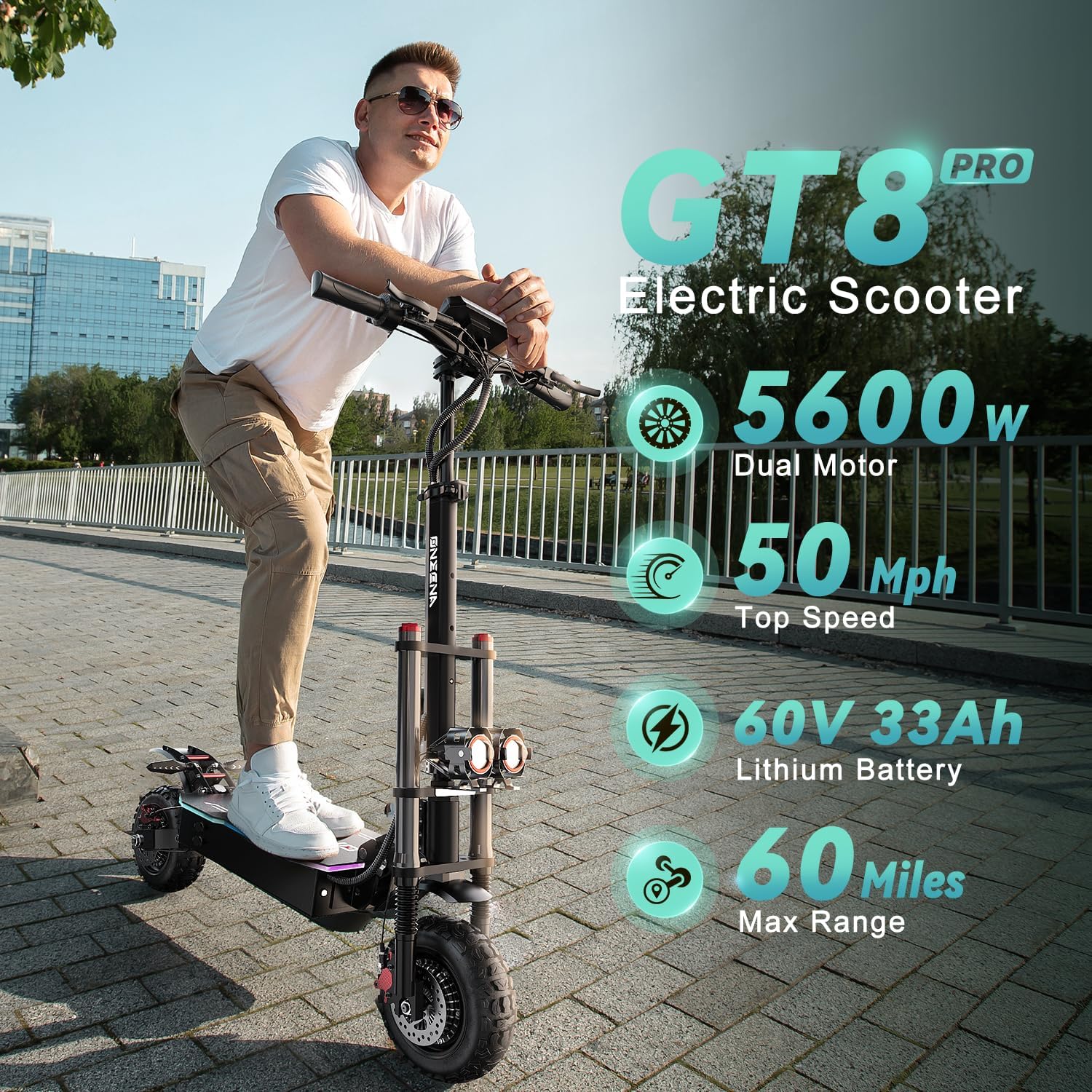 off-road electric scooter onecna gt8 pro core specs