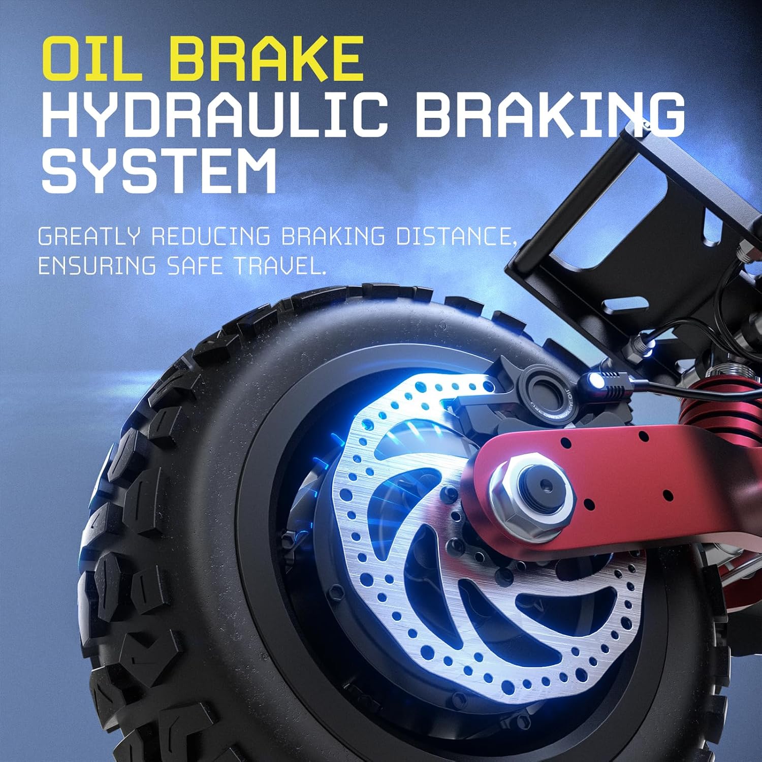 off-road electric scooter Cleytro CL8 oil brake hydraulic braking system