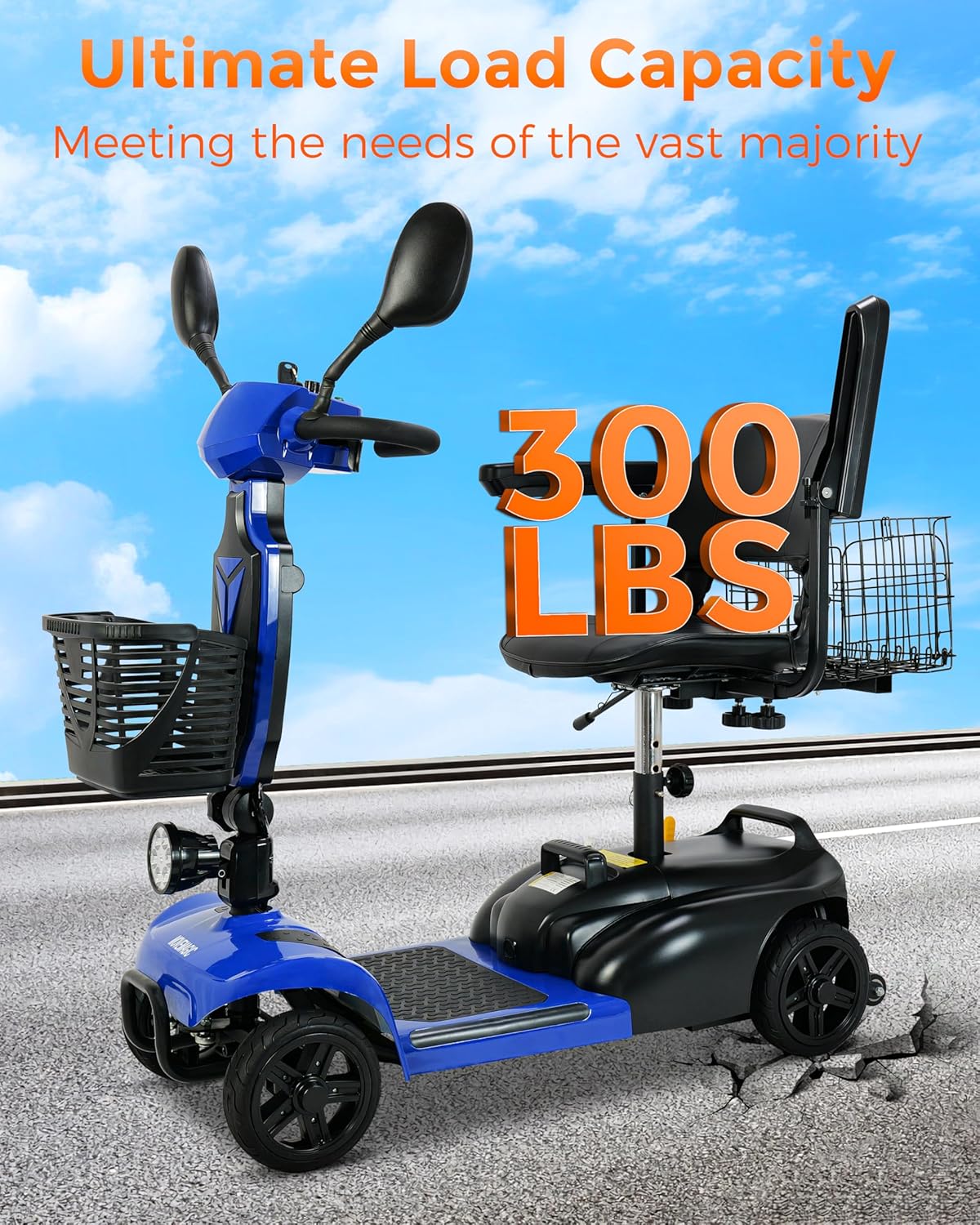 mobility scooter MOVEMAGIC load capacity 300lbs