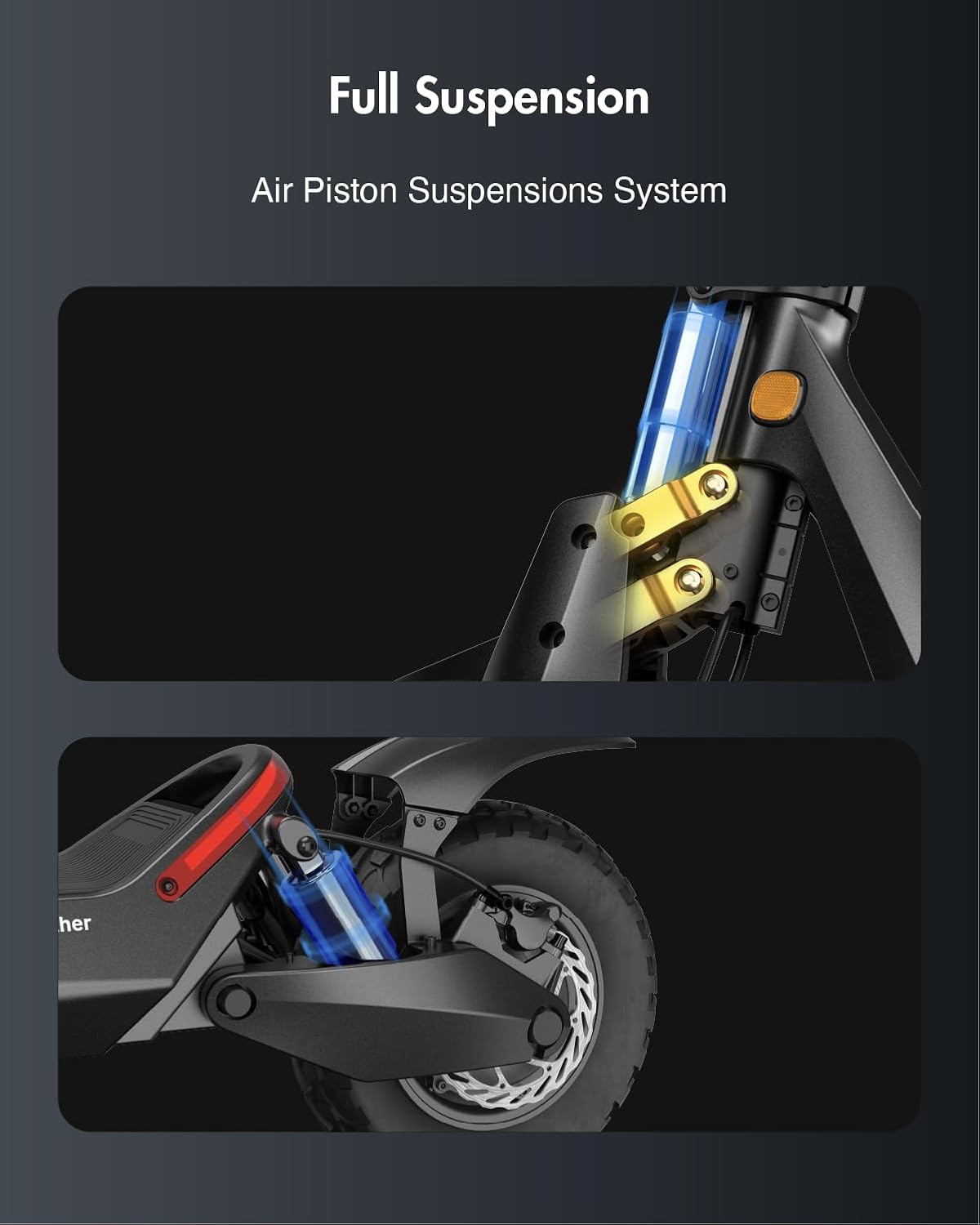 off-road electric scooter OKAI Panther full suspension