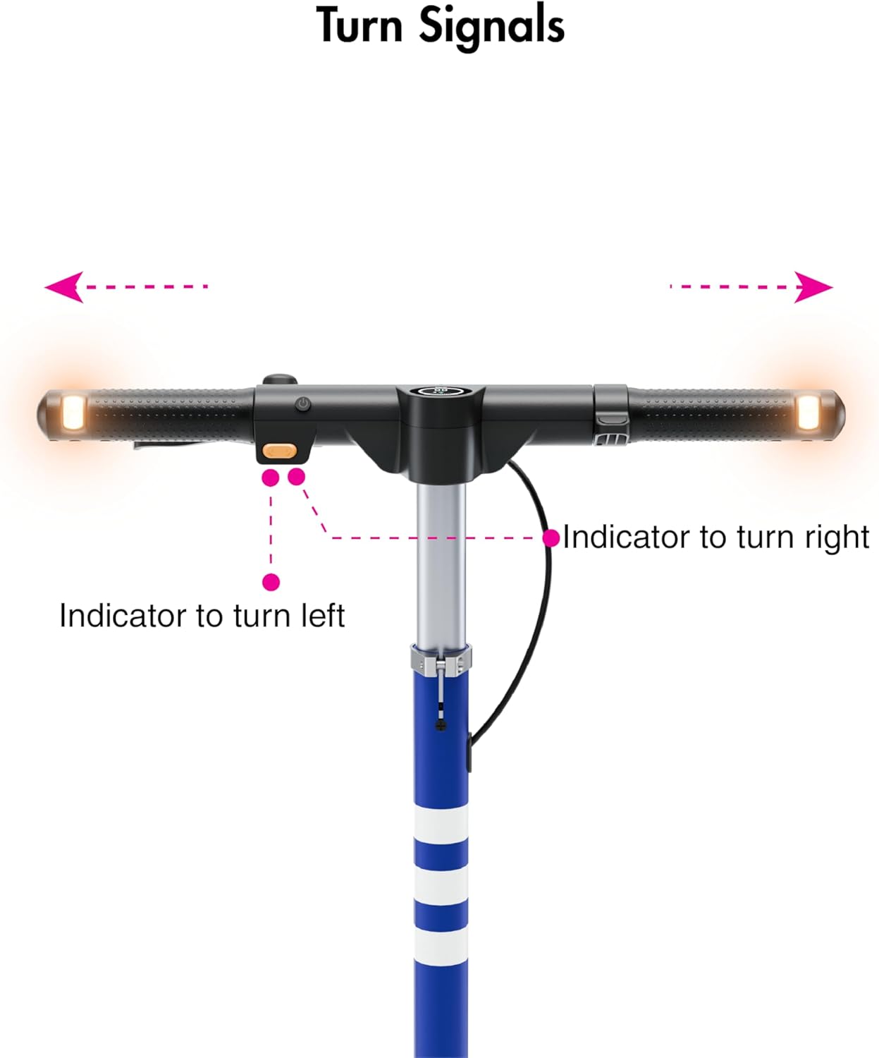 off-road electric scooter OKAI Neon Ultra turn signals
