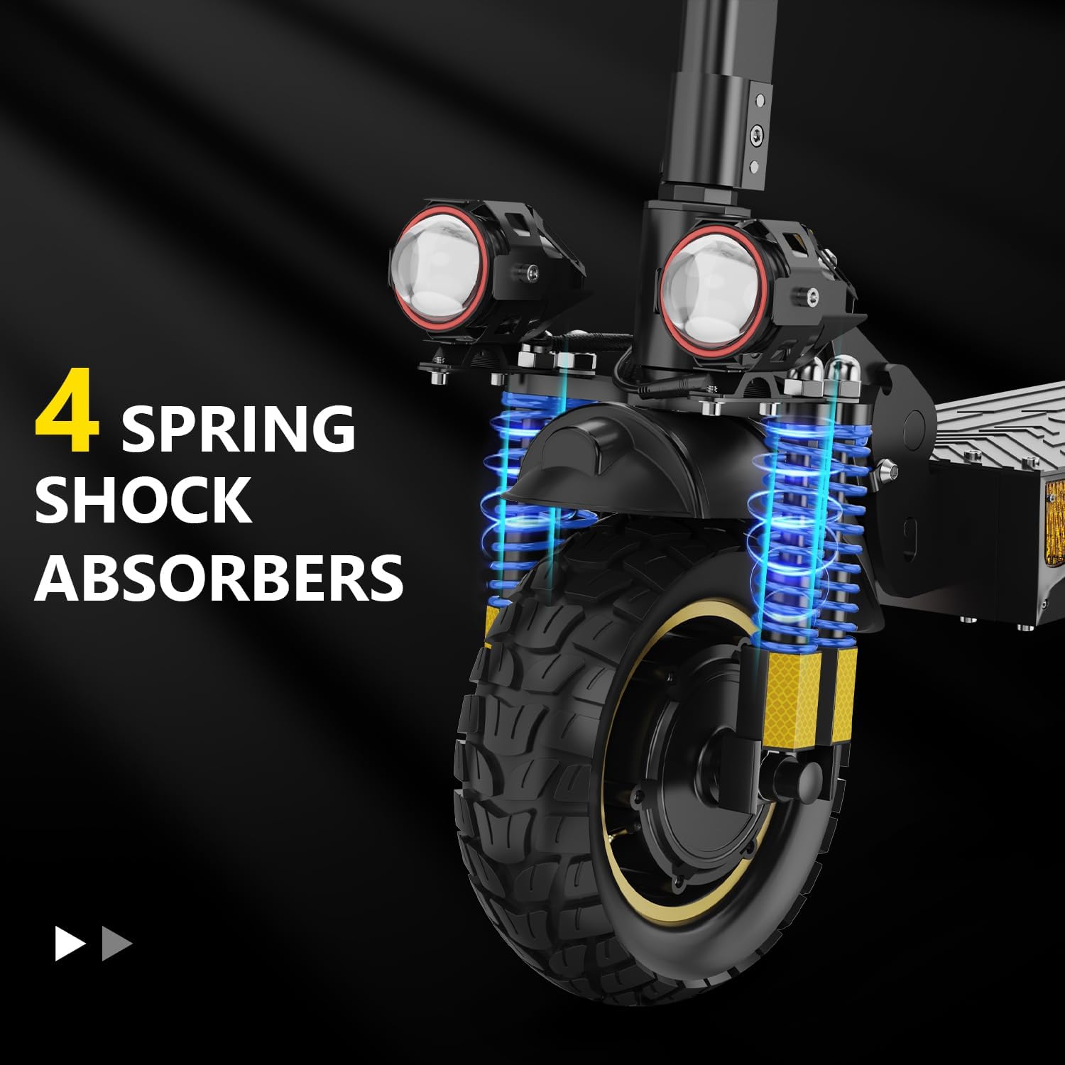 off-road electric scooter iENYRID ES6 4 spring shock absorbers