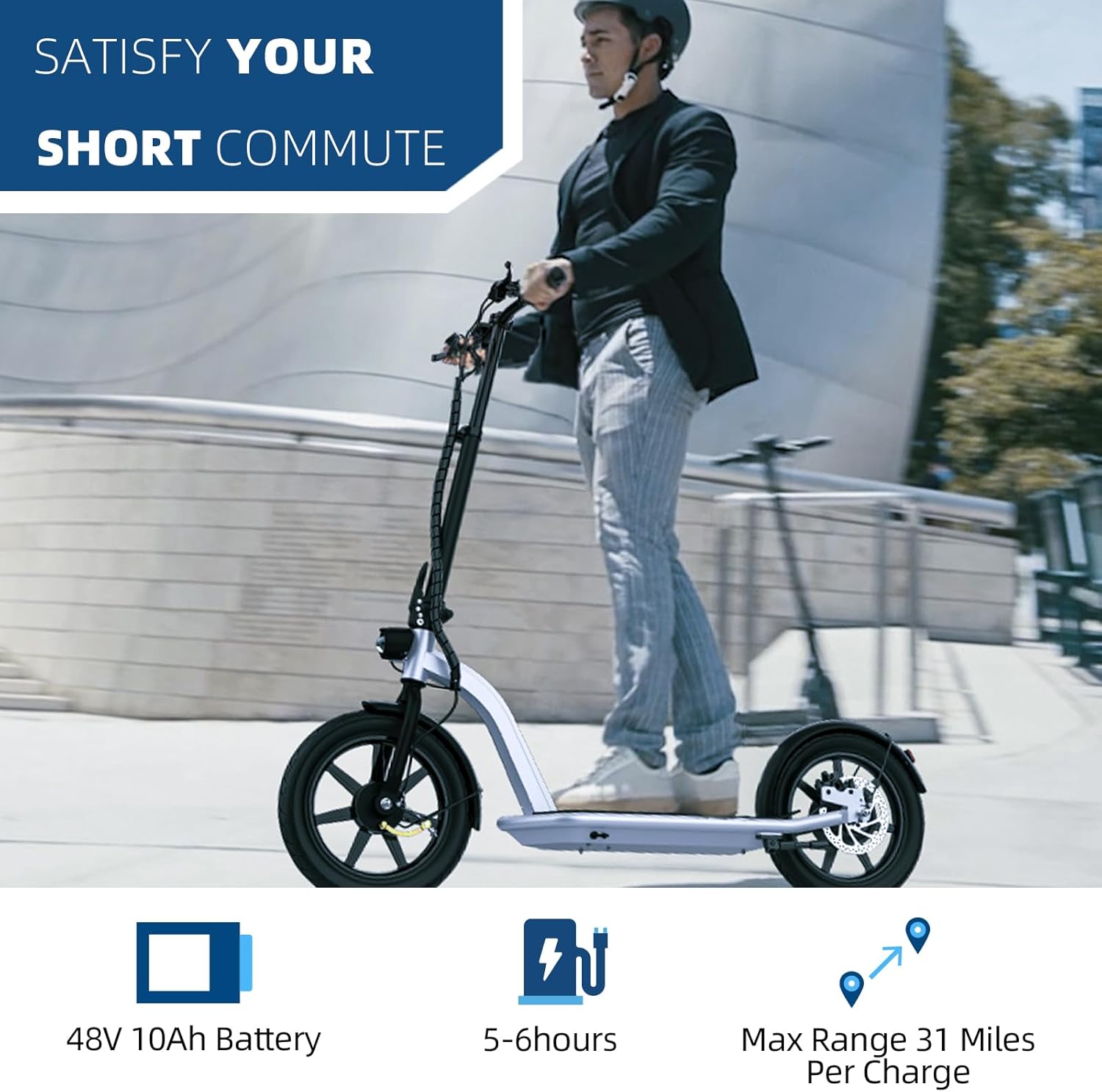 electric scooter with seat Hiboy ECOM 14 satisfy your short commute