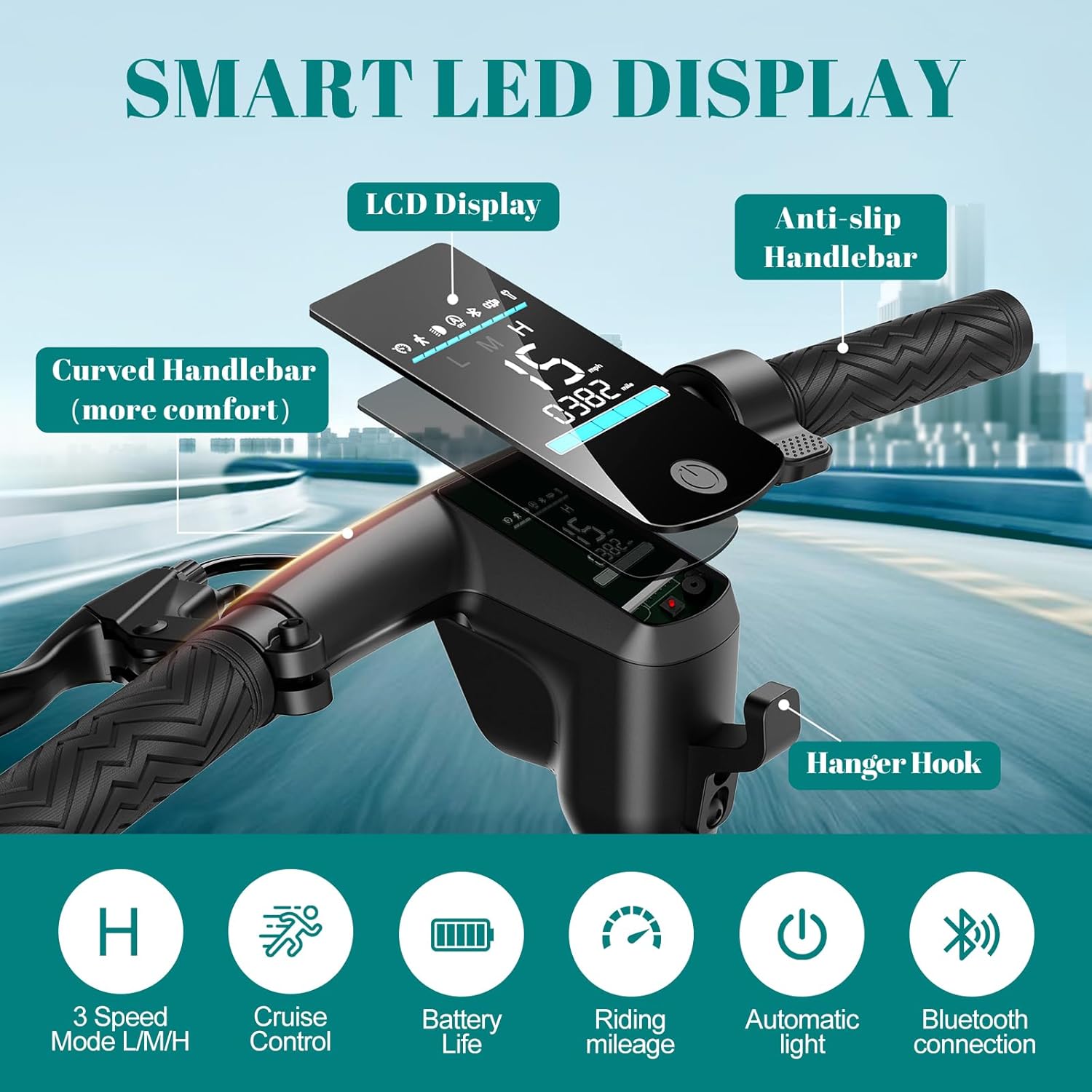 electric scooter TST B16 smart LED Display