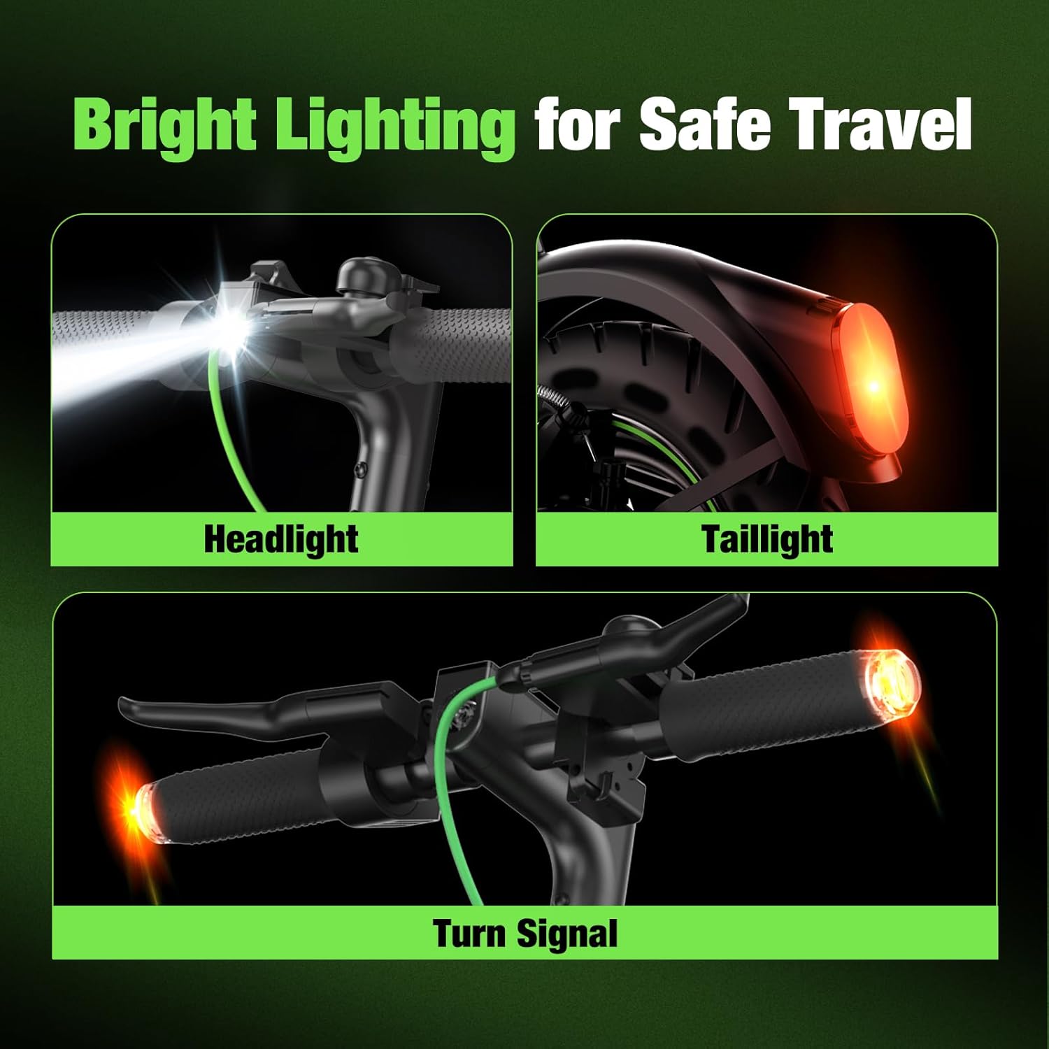 electric scooter isinwheel S9 bright lighting for safe travel