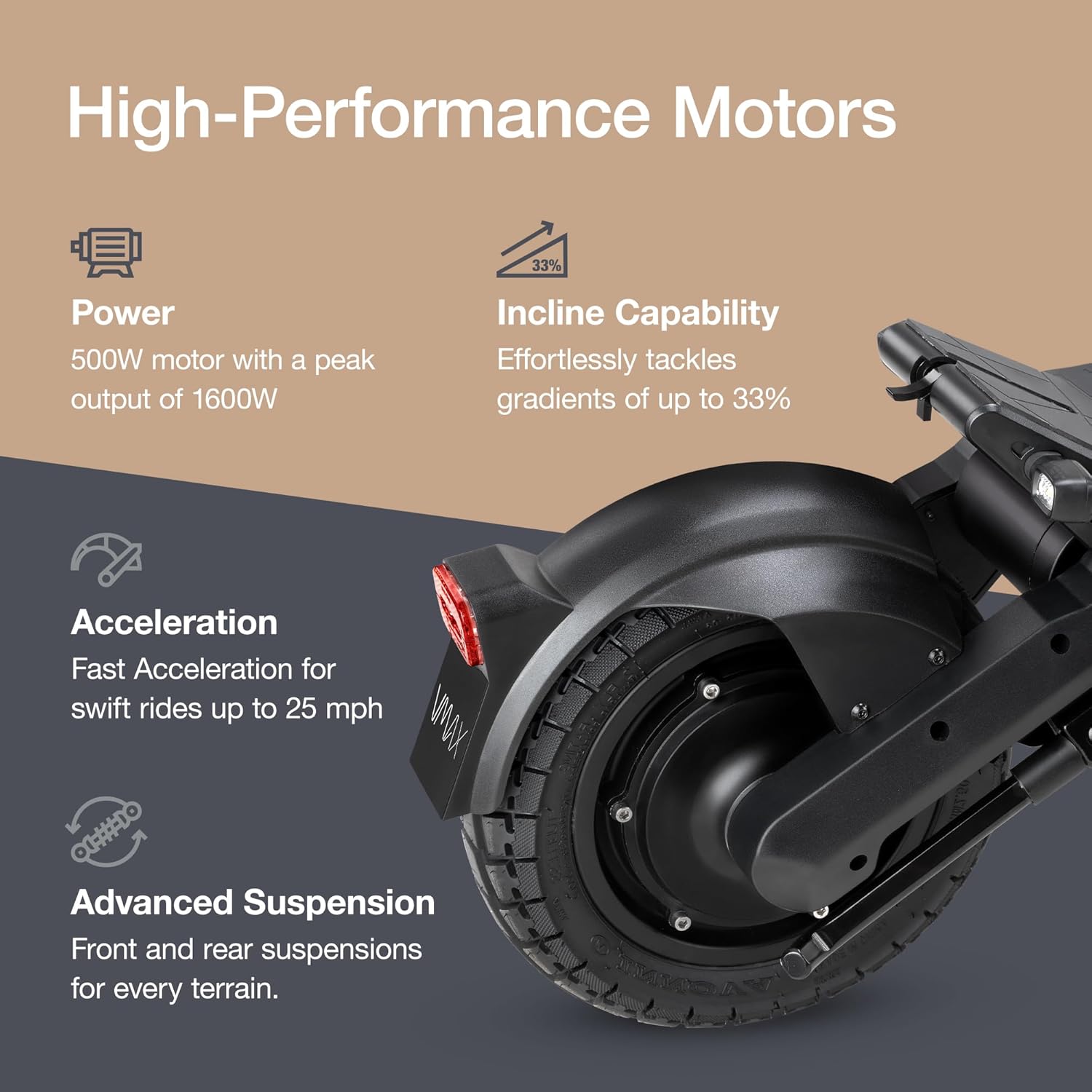 off-road electric scooter VMAX VX4 LT high-performance motors