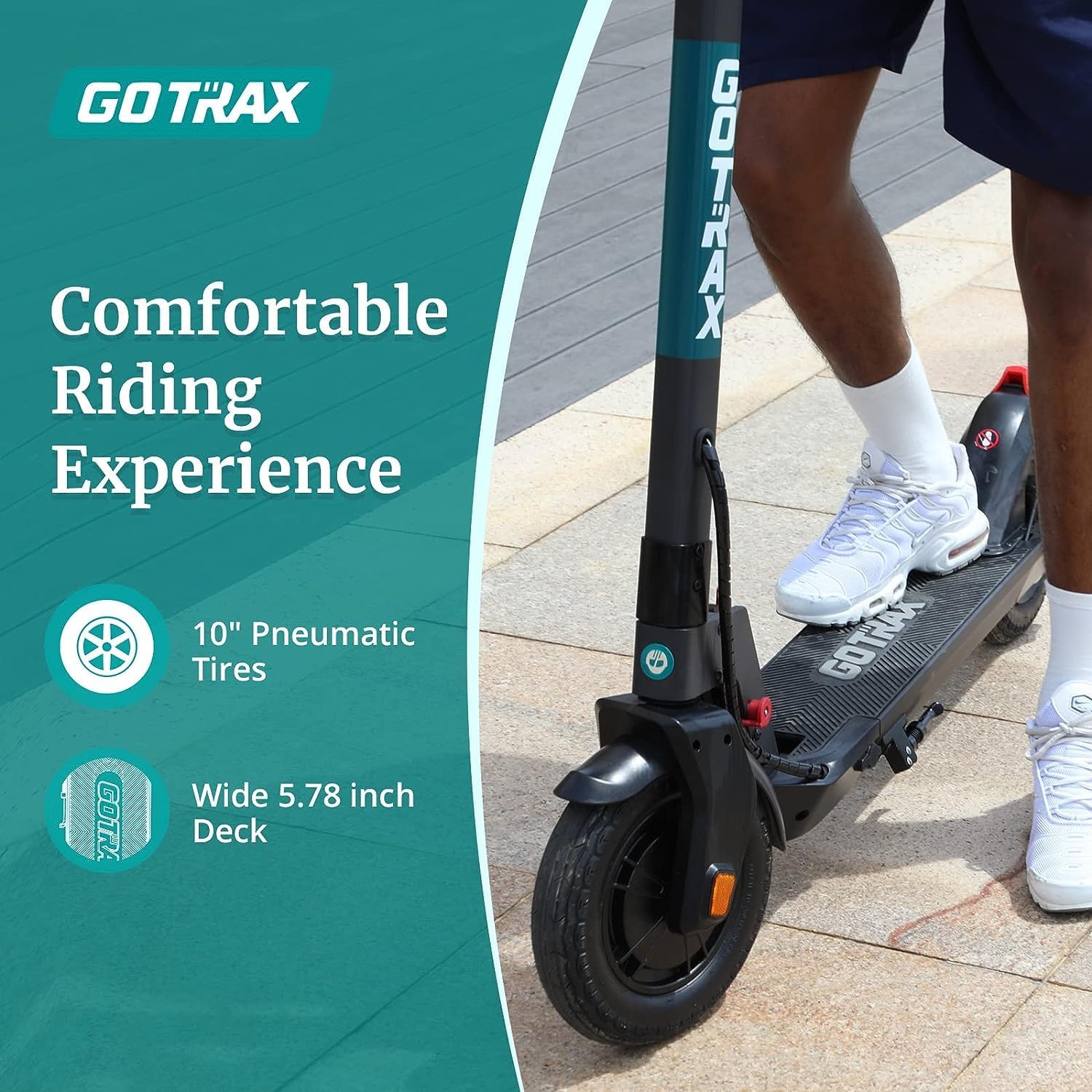 electric scooter Gotrax XR ELITE MAX comfortable riding experience