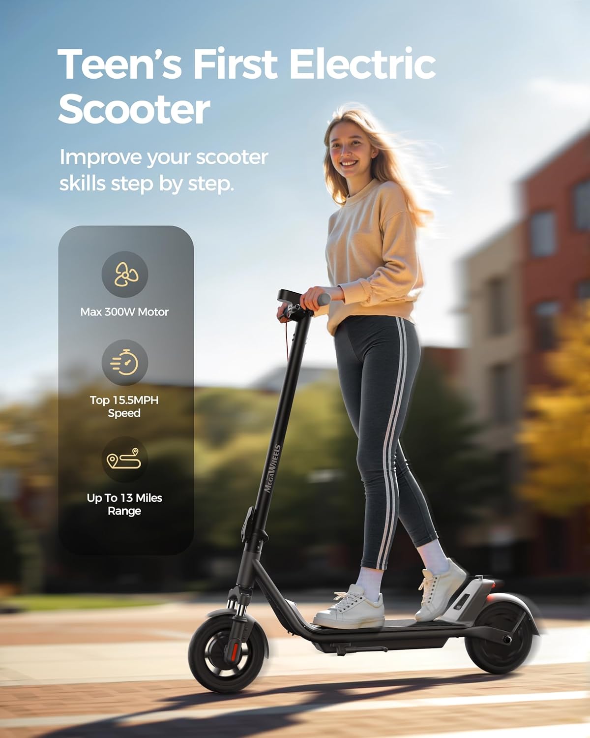 electric scooter Megawheels A1C teen`s first e-scooter