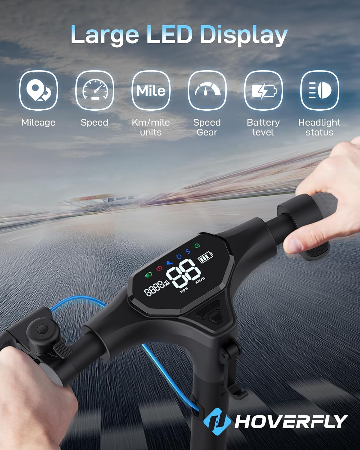 electric scooter Hoverfly X5 large LED display